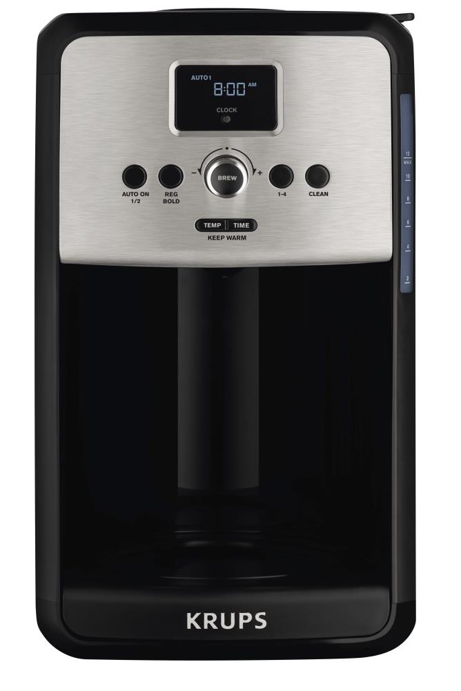 Krups 12-Cup Black Residential Drip Coffee Maker at