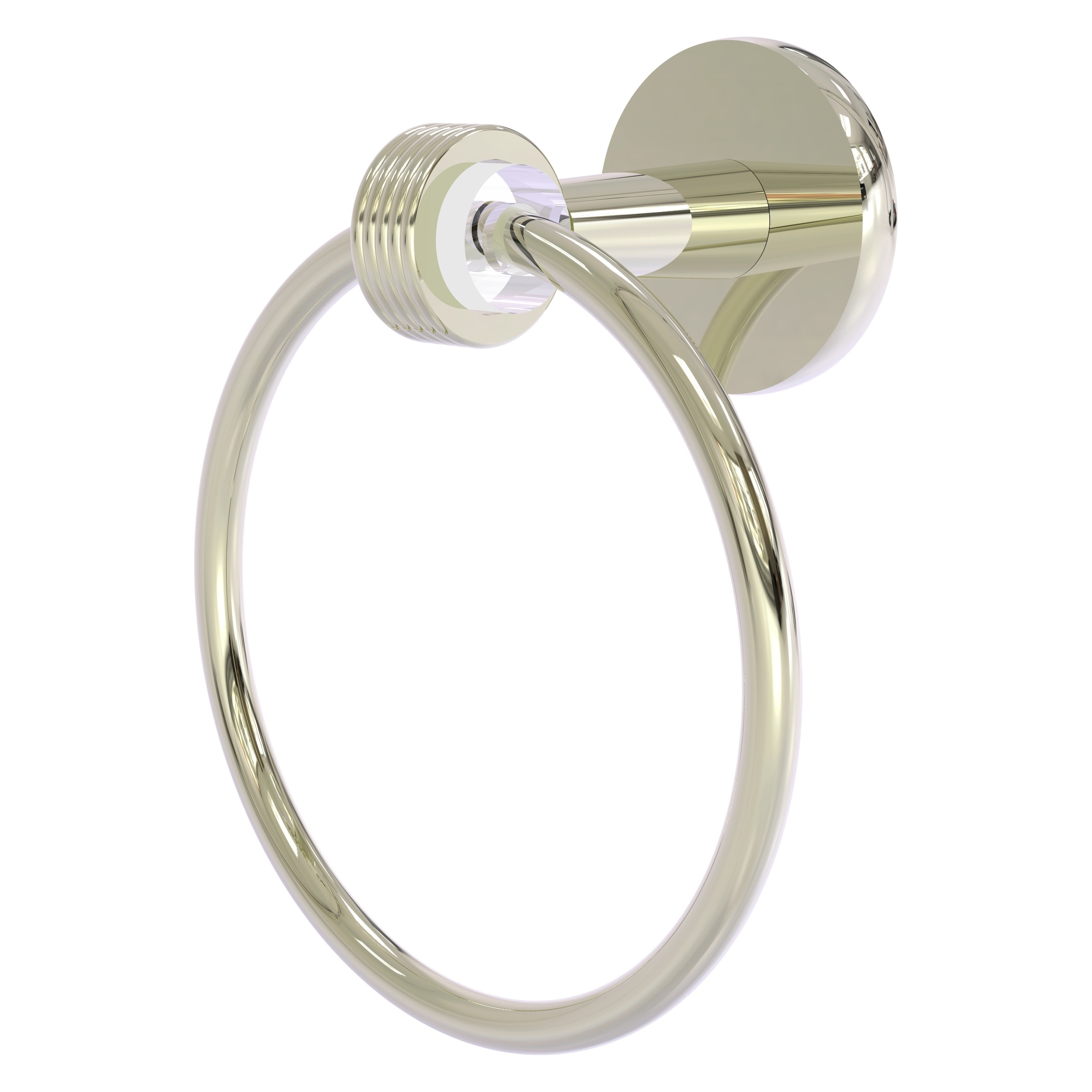 Allied Brass CV-16G-PNI Clearview Polished Nickel Wall mount Single Towel Ring