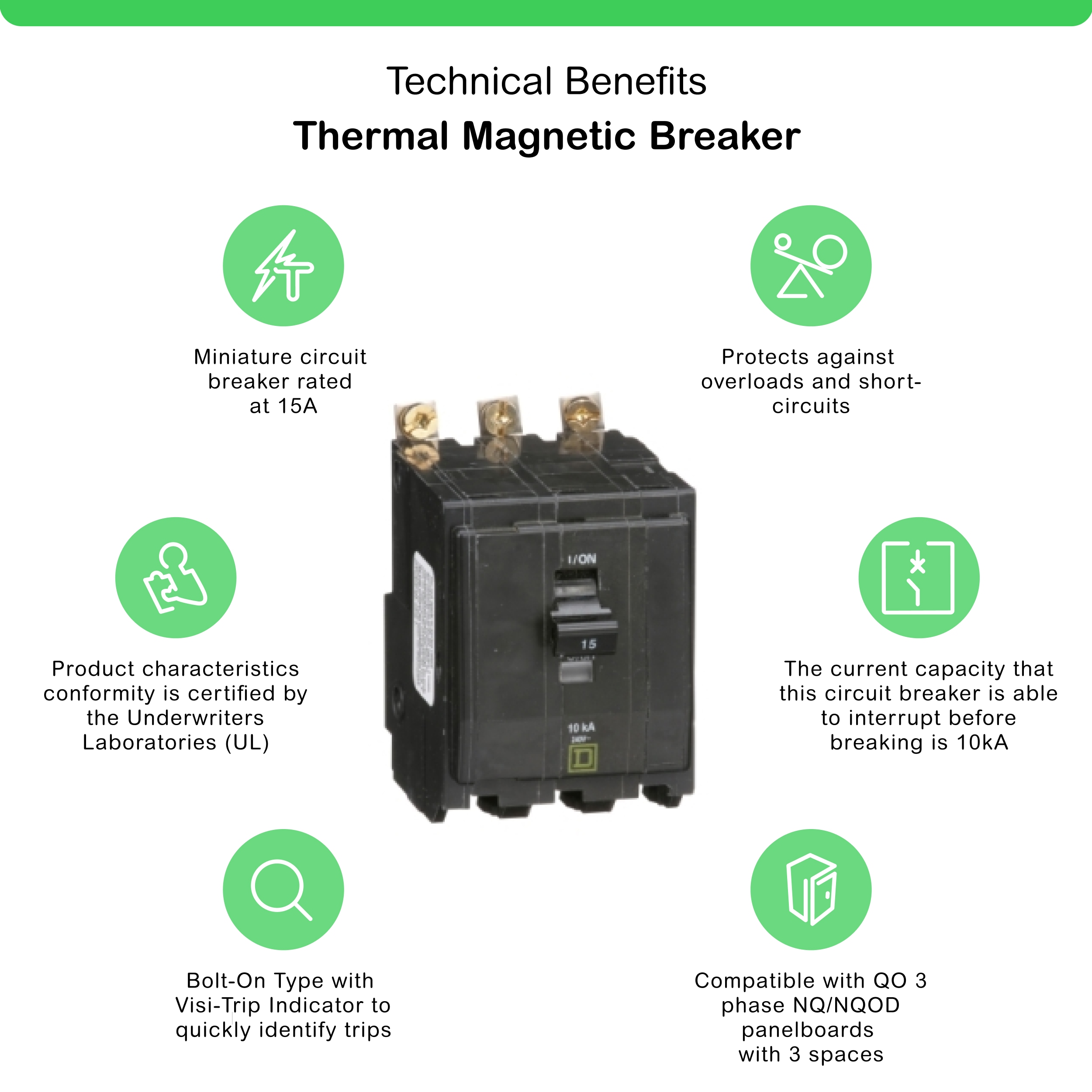 Square D QOB315 Circuit-Breakers - View #2