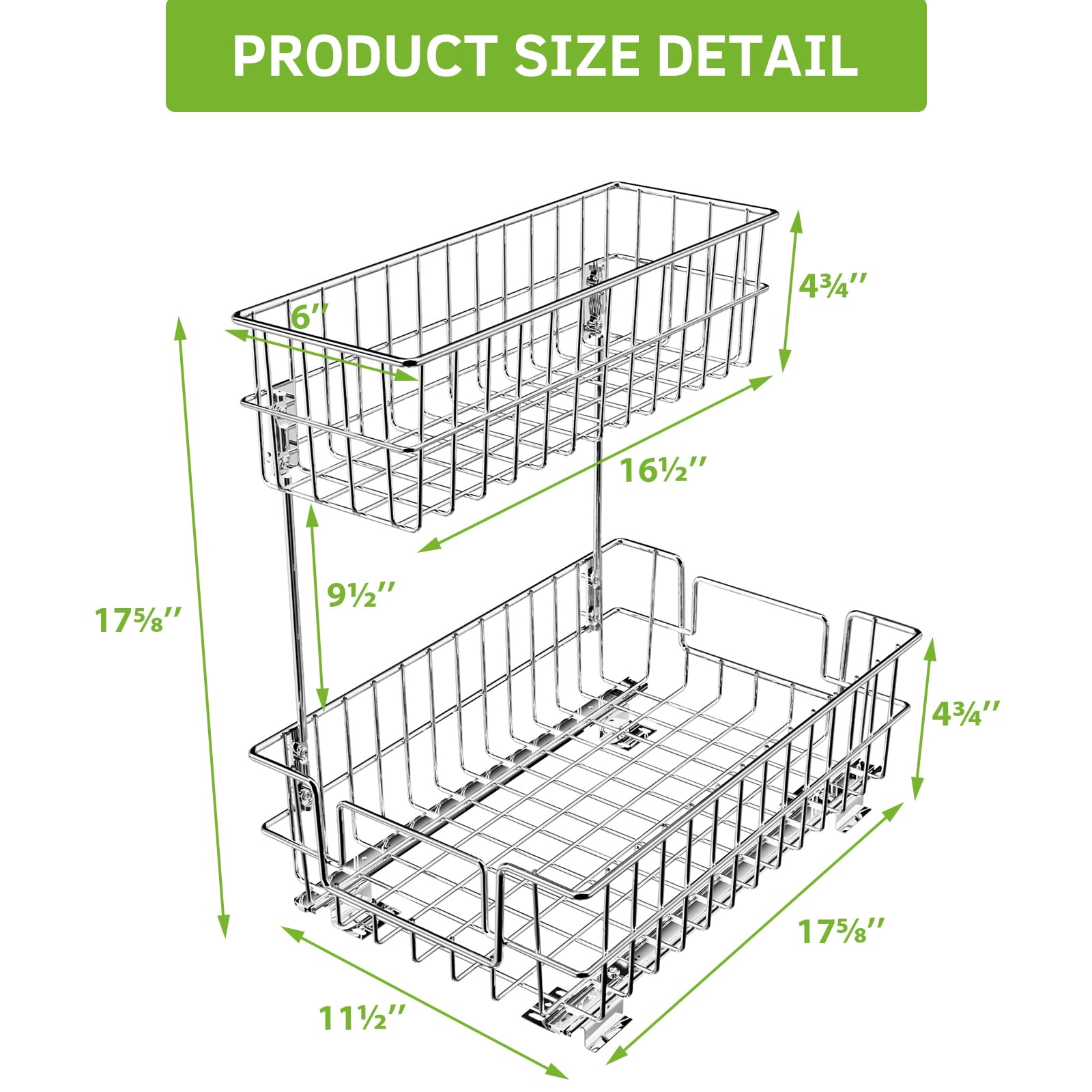 LOVMOR LL-08F60052CD-LYJ Pull-Out-Cabinet-Baskets - View #2
