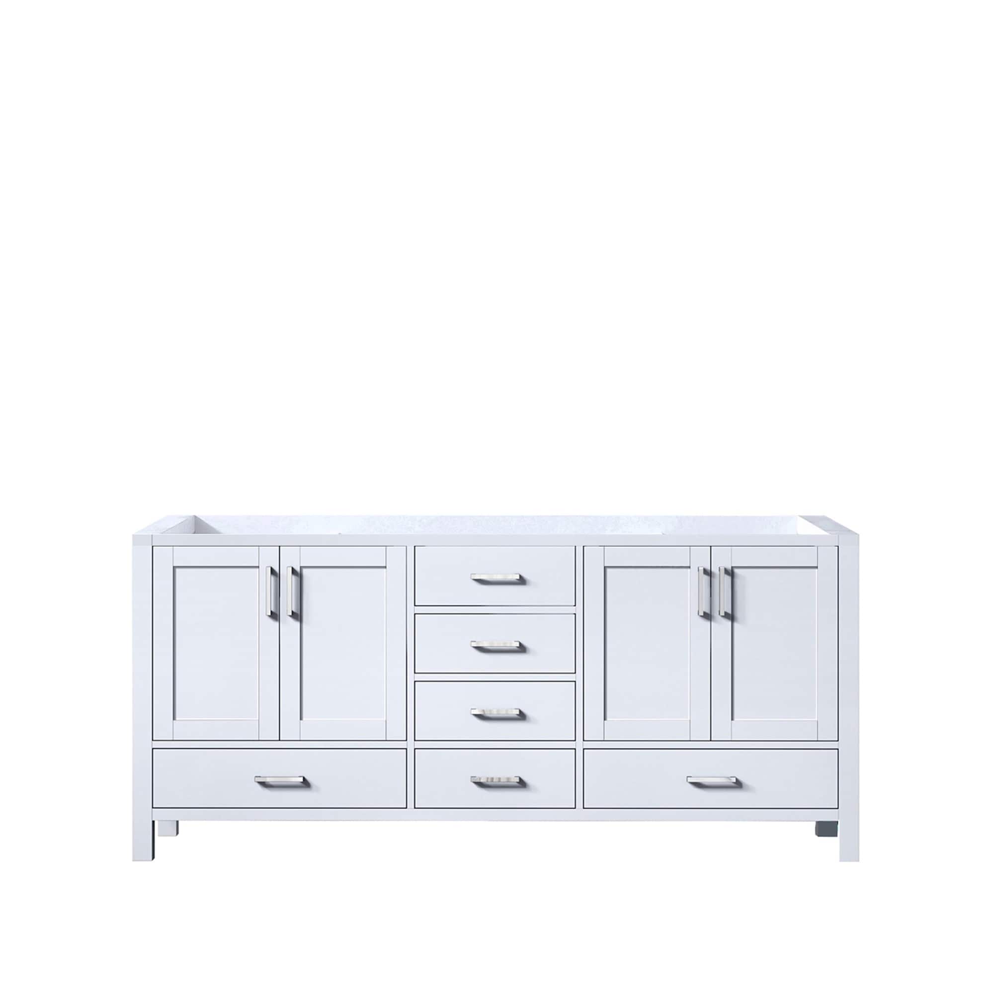 LIVACA 72 inch x 22 inch White Wood Double Bathroom Vanity with Soft Close Doors and Ample Storage