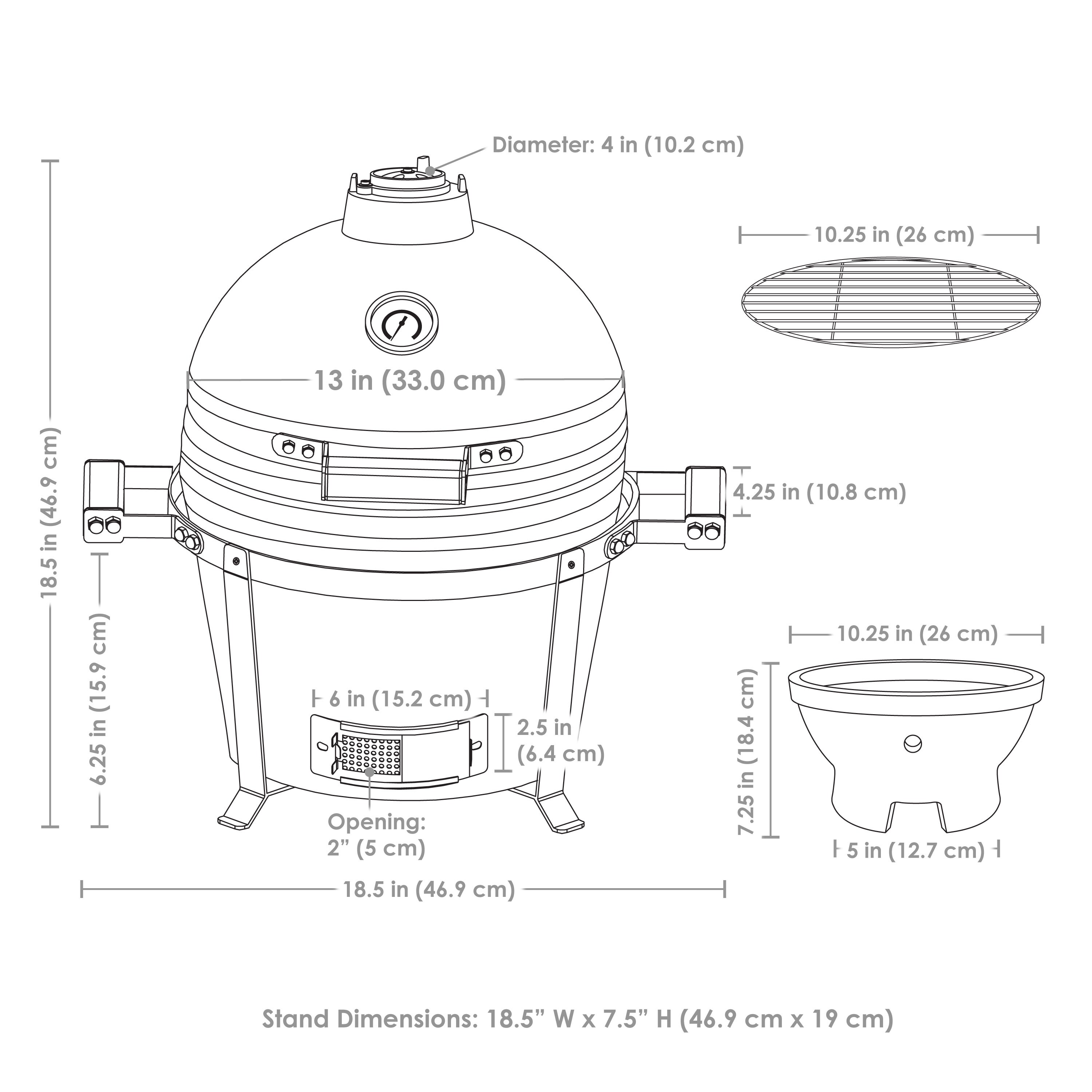 Sunnydaze Decor APX-3841 Charcoal-Grills - View #11