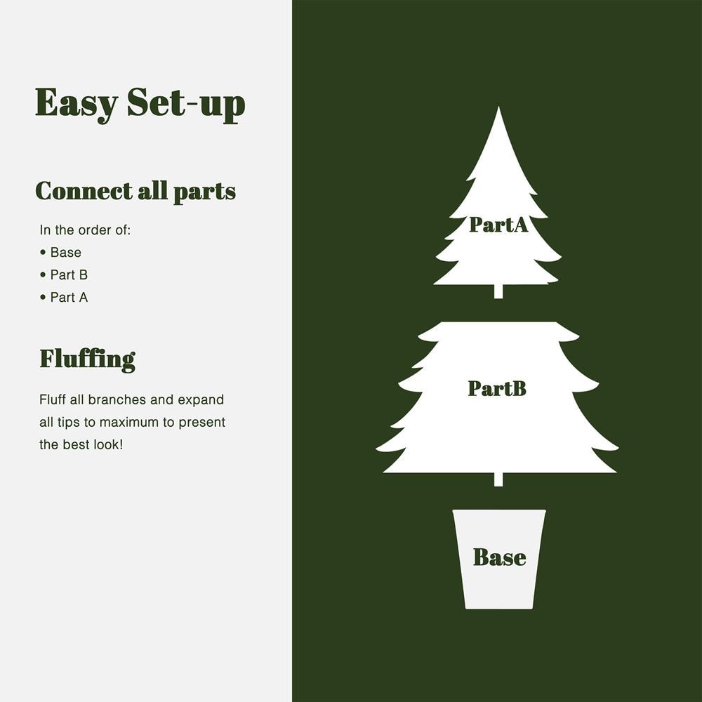 LuxenHome WHAP2618-4FT Artificial-Christmas-Trees - View #3
