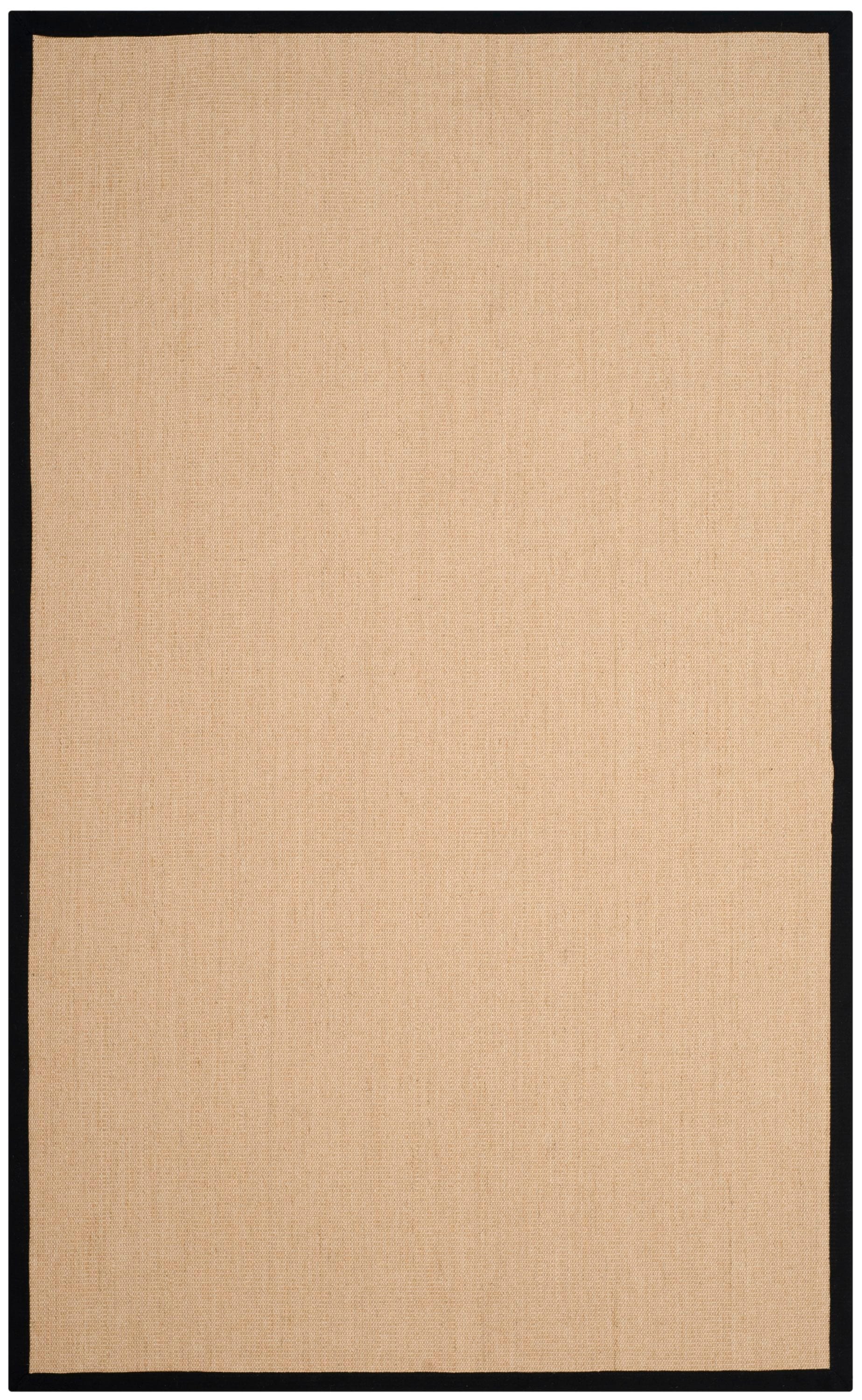 Safavieh NF131A-5 Natural Fiber Tobias 5 x 8 (ft) Loomed Sisal Beige/Black Rectangular Indoor Solid Farmhouse/Cottage Area rug