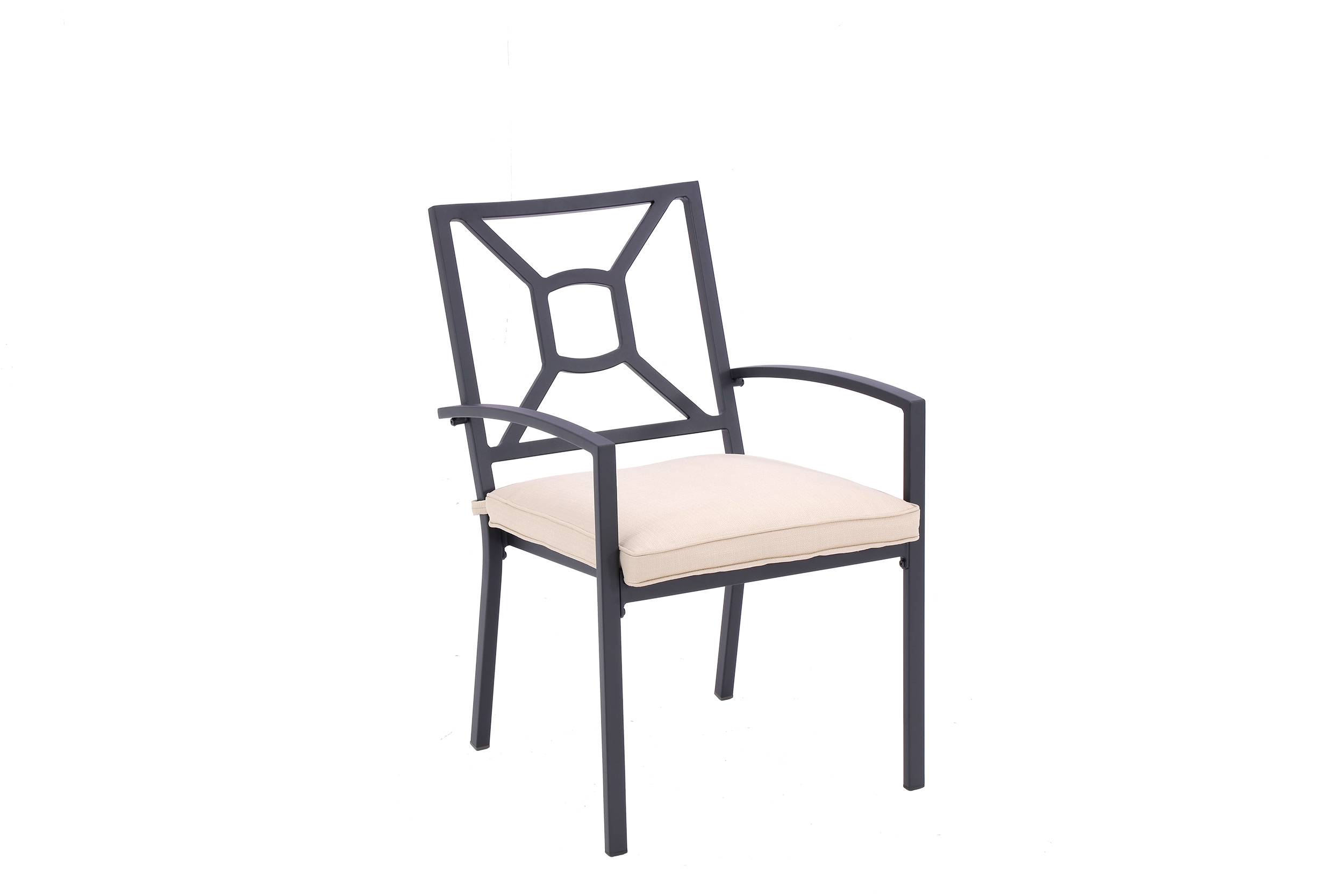 afton metal stacking patio chair