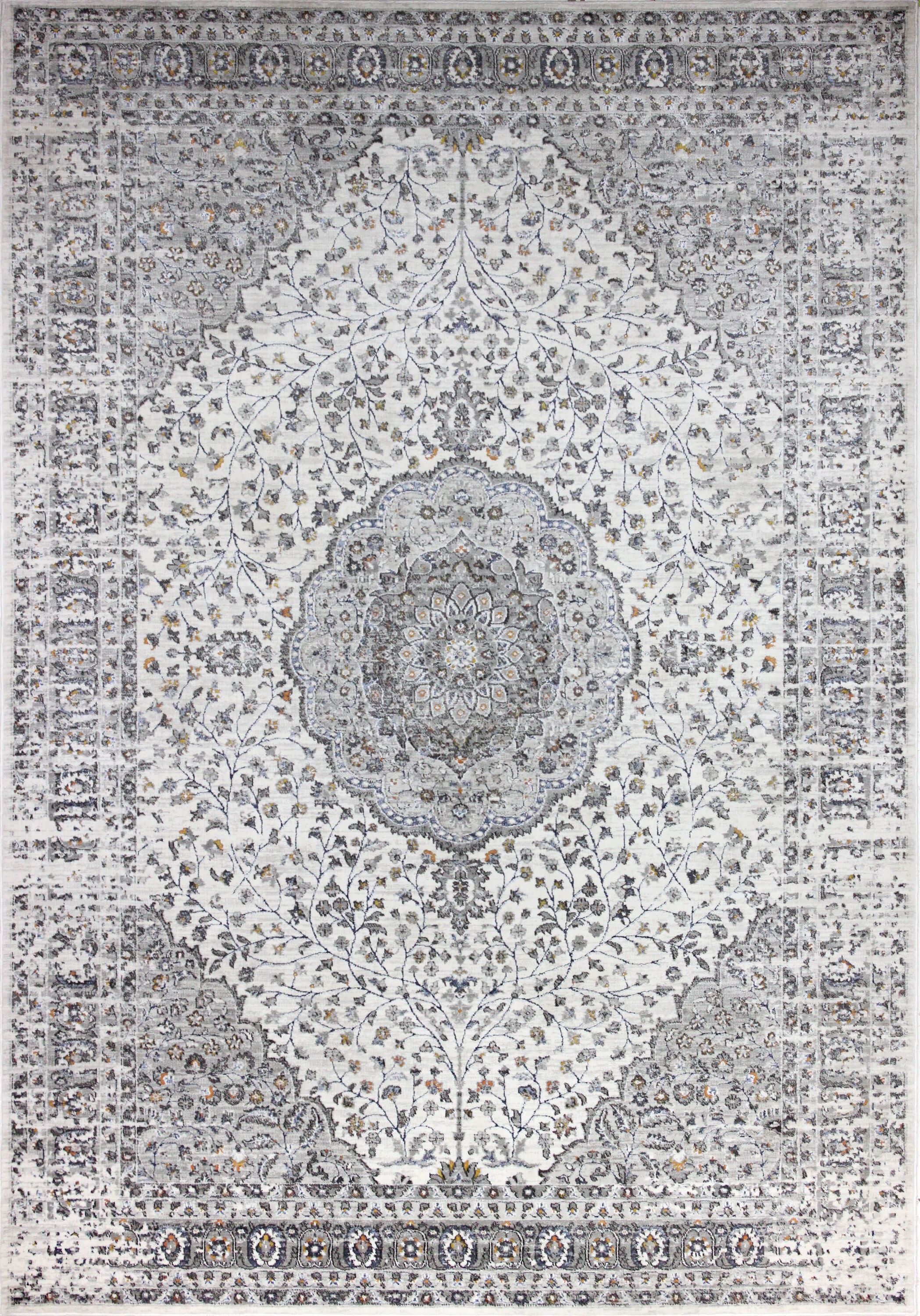 Bashian 649652291130 9 x 12 (ft) Loomed Polyester Ivory Rectangular Indoor Floral/Botanical Oriental Area rug