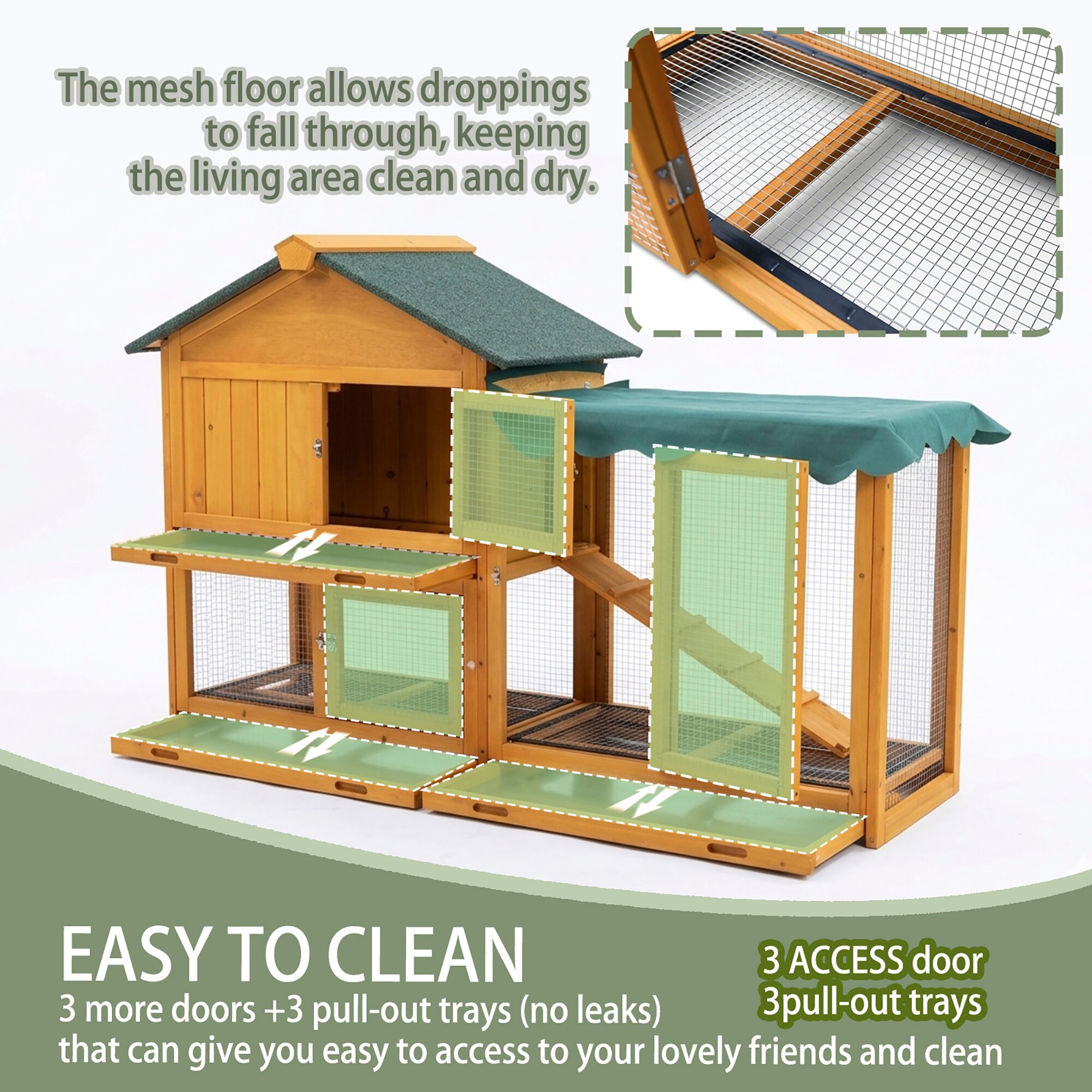 Gaierptone CRXGY8U8M6L Chicken-Coops-Rabbit-Hutches - View #4