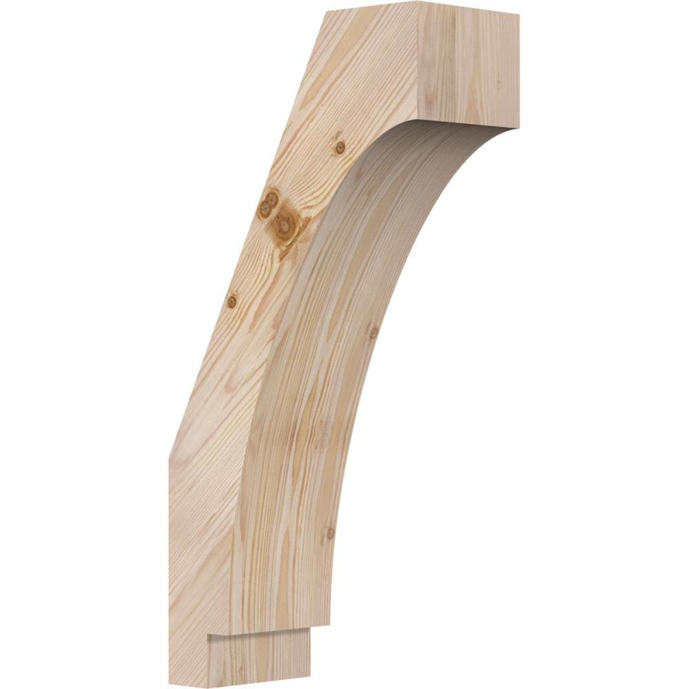 Ekena Millwork BRC06X12X24IMP00SDF 5-1/2-in x 12-in x 24-in Douglas Fir Unfinished Wood Imperial Smooth Knee Brace