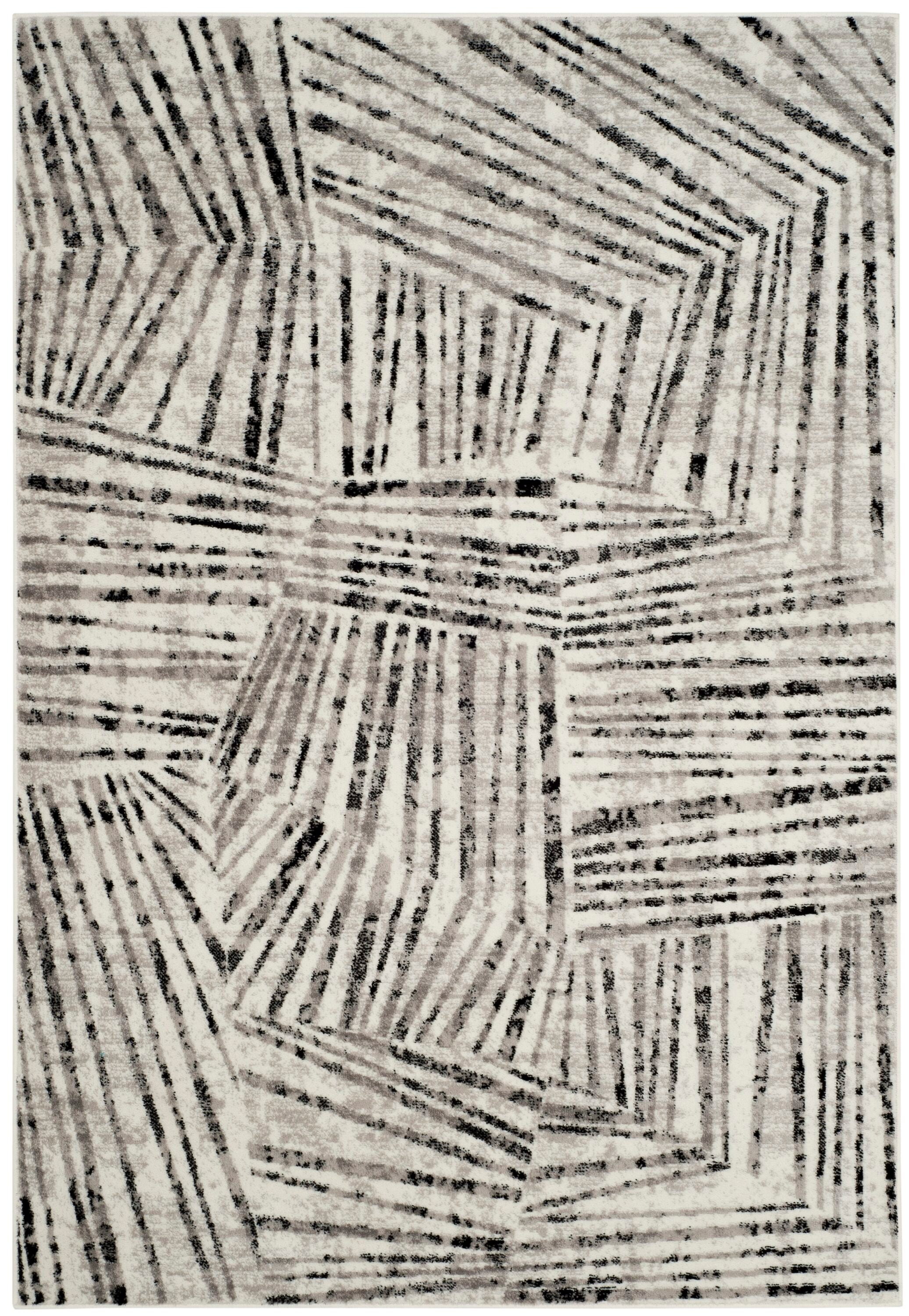 Safavieh SKY191K-4 Skyler Inazi 4 x 6 (ft) Loomed Polypropylene Gray/Ivory Rectangular Indoor Abstract Area rug