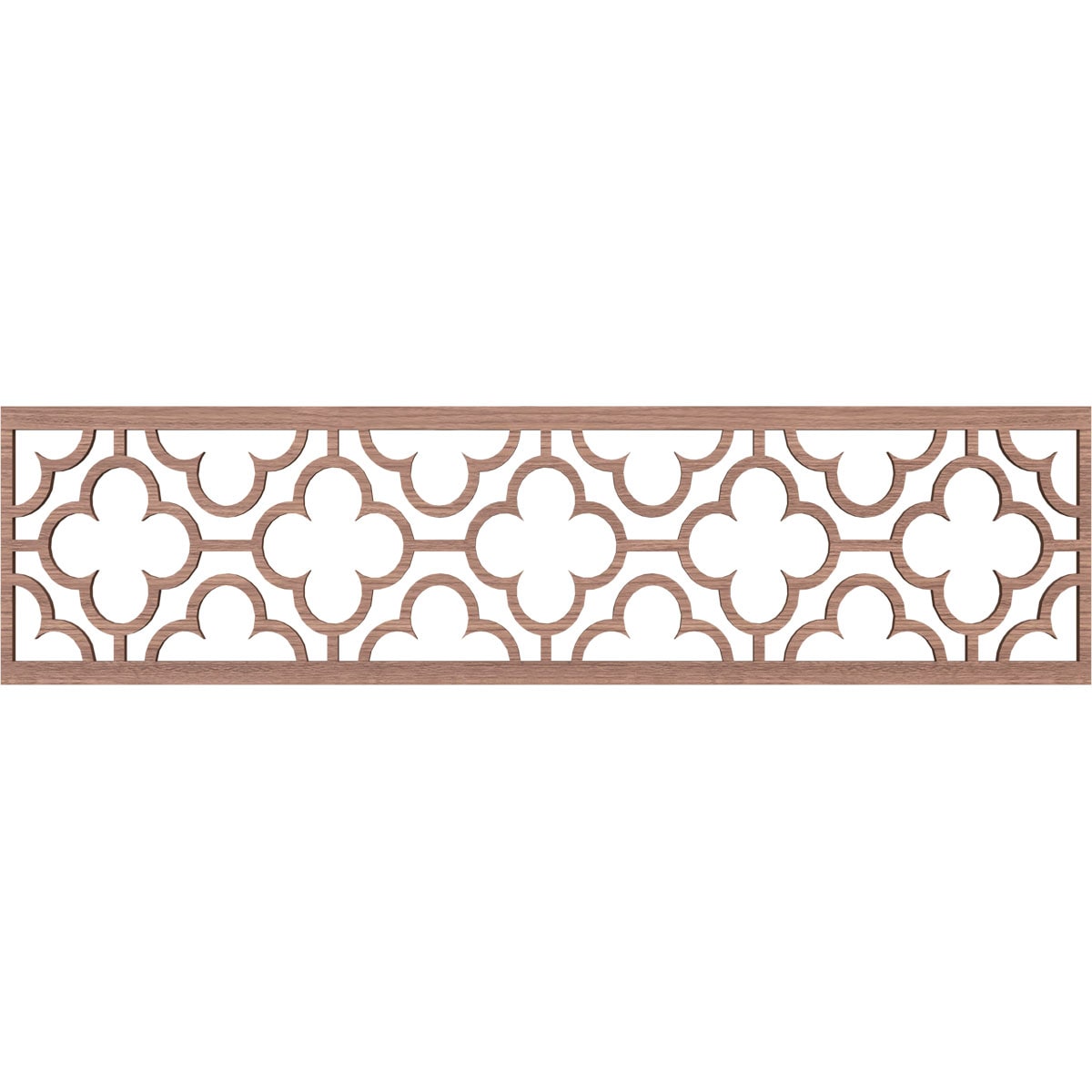 Ekena Millwork MLDB12X47CHIWA Chicago Fretwork Flat Trim 12-in x 3.92-ft Walnut Brown Unfinished 2157573 Pierced Wall Panel Moulding