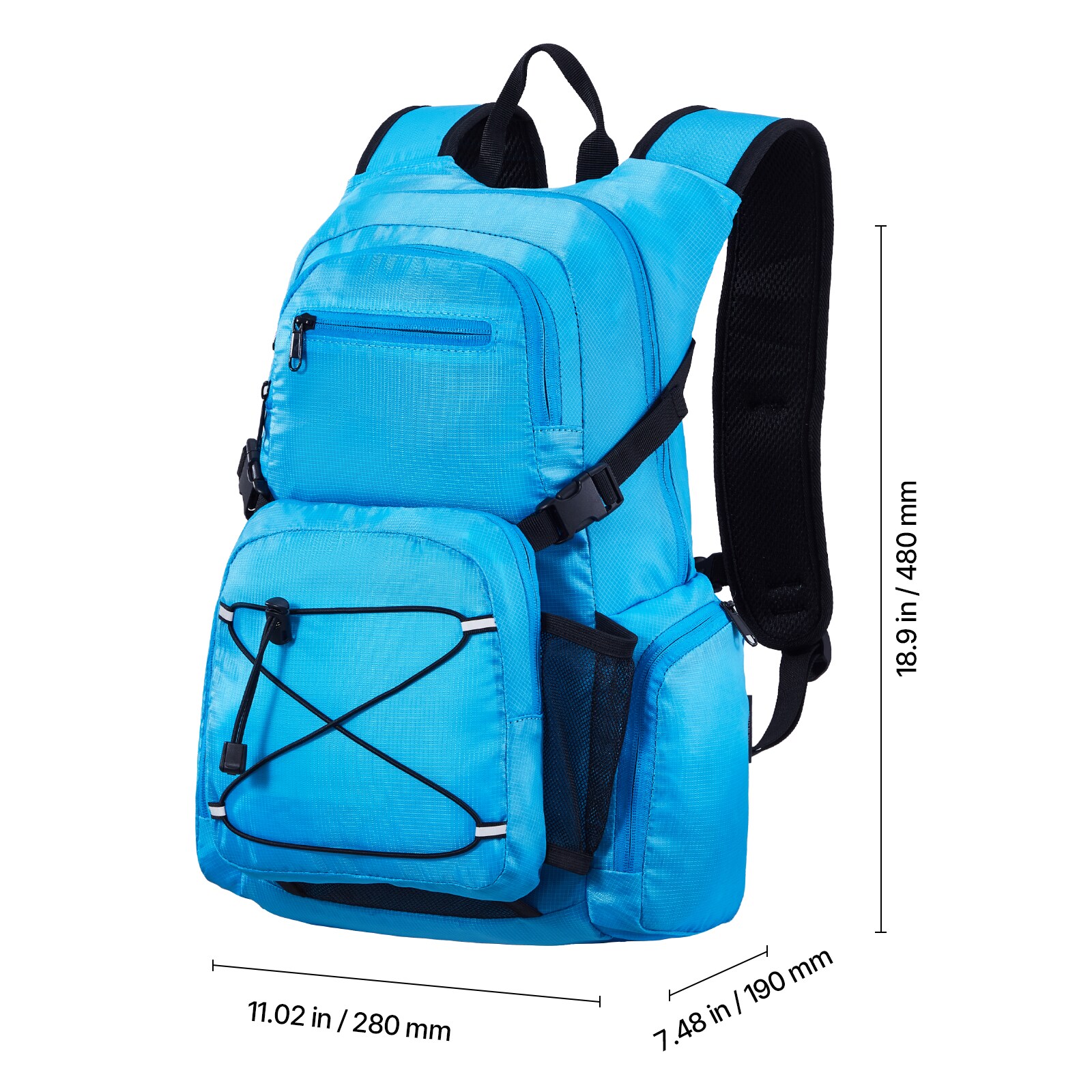 GIVIMO 18.9-in x 11.02-in x 7.48-in Blue Hydration Backpack with 2-L ...