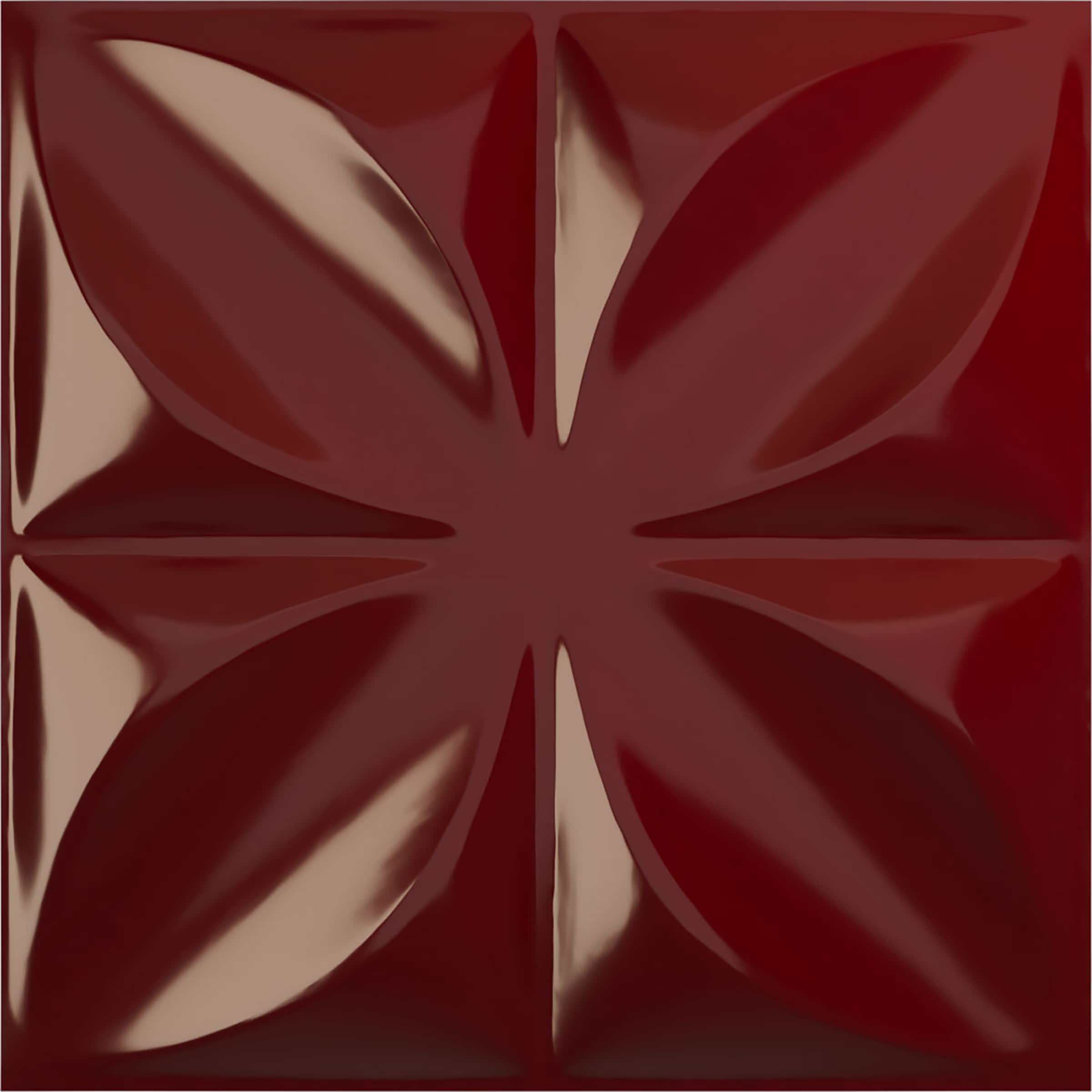 Ekena Millwork WP12X12HEHML 11-7/8-in x 11-7/8-in Embossed Paintable/Stainable Red PVC Wall Panel ( 0.98-sq ft )
