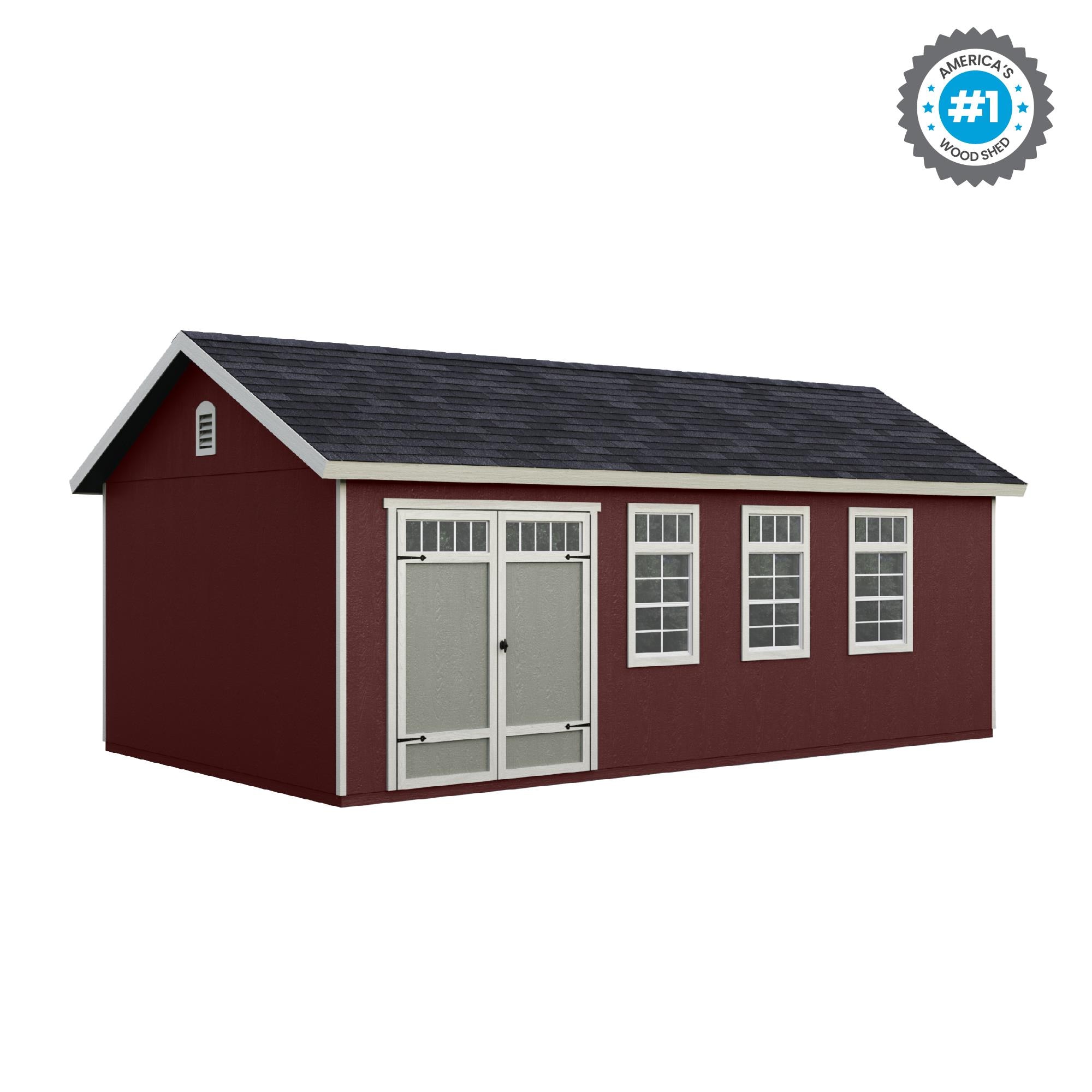 Heartland Biltmore 24ft x 12ft Wood Storage Shed (Floor Included) in