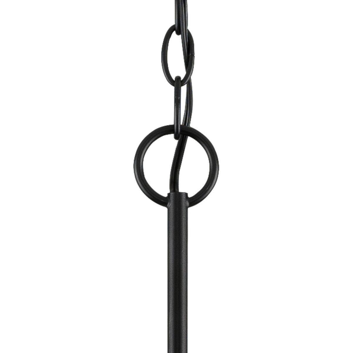 Leyden Matte Black Farmhouse 9-Light Chandelier