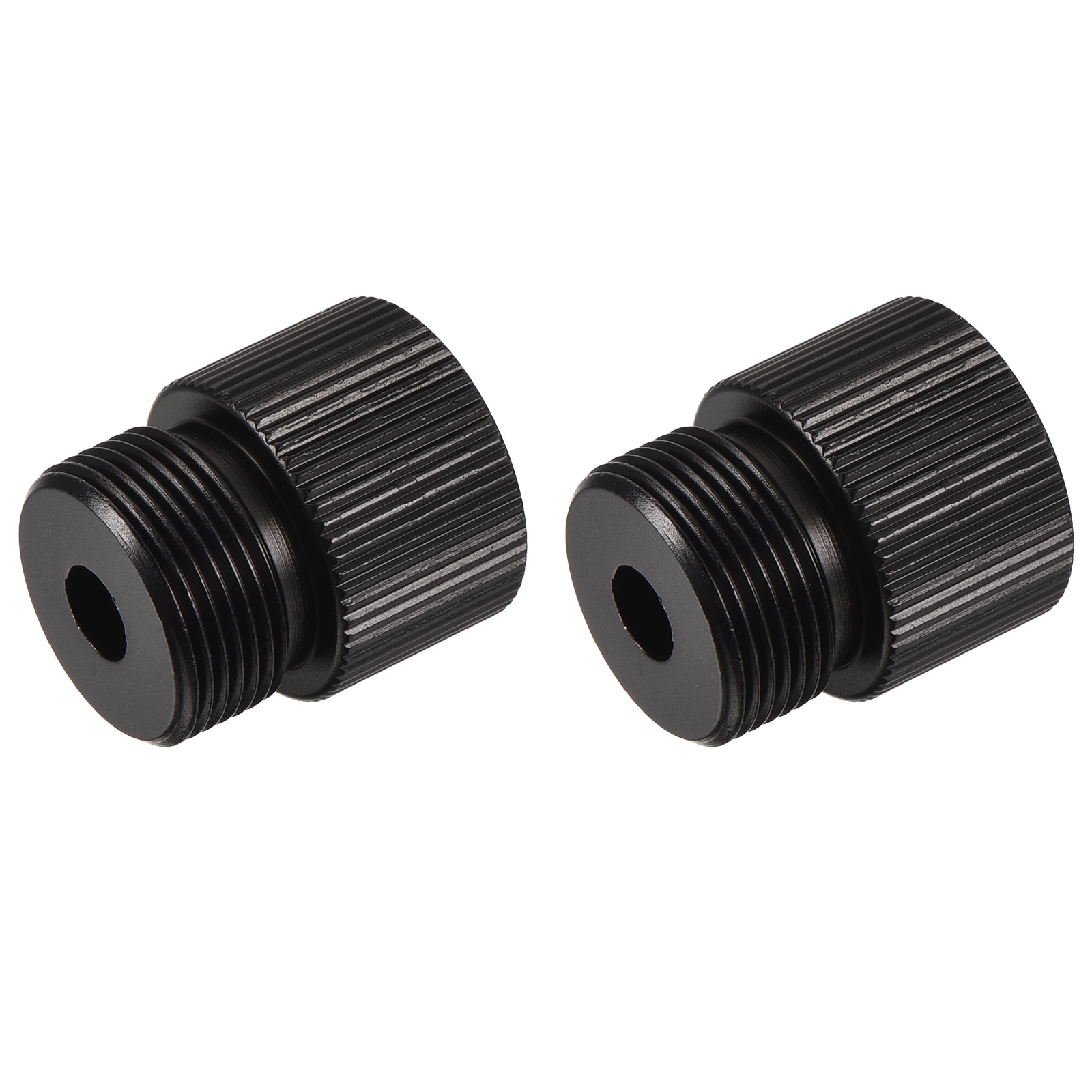Unique Bargains Microphone Stand Adapter 5/8-27 Male to 1/4-20 Female Camera Screw Thread Adapter for Microphone Tripod Stand Black 2pcs