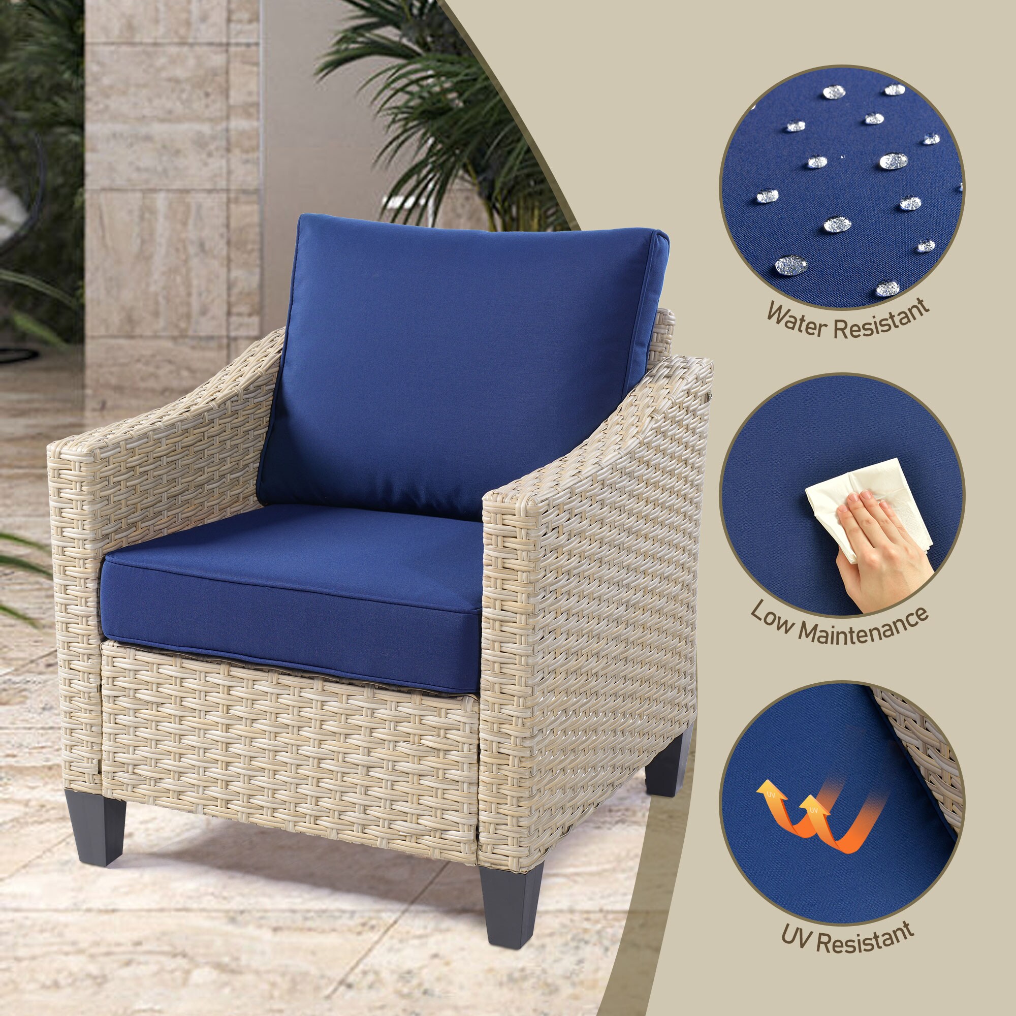 Pouuin SDAR702 Patio-Conversation-Sets - View #3