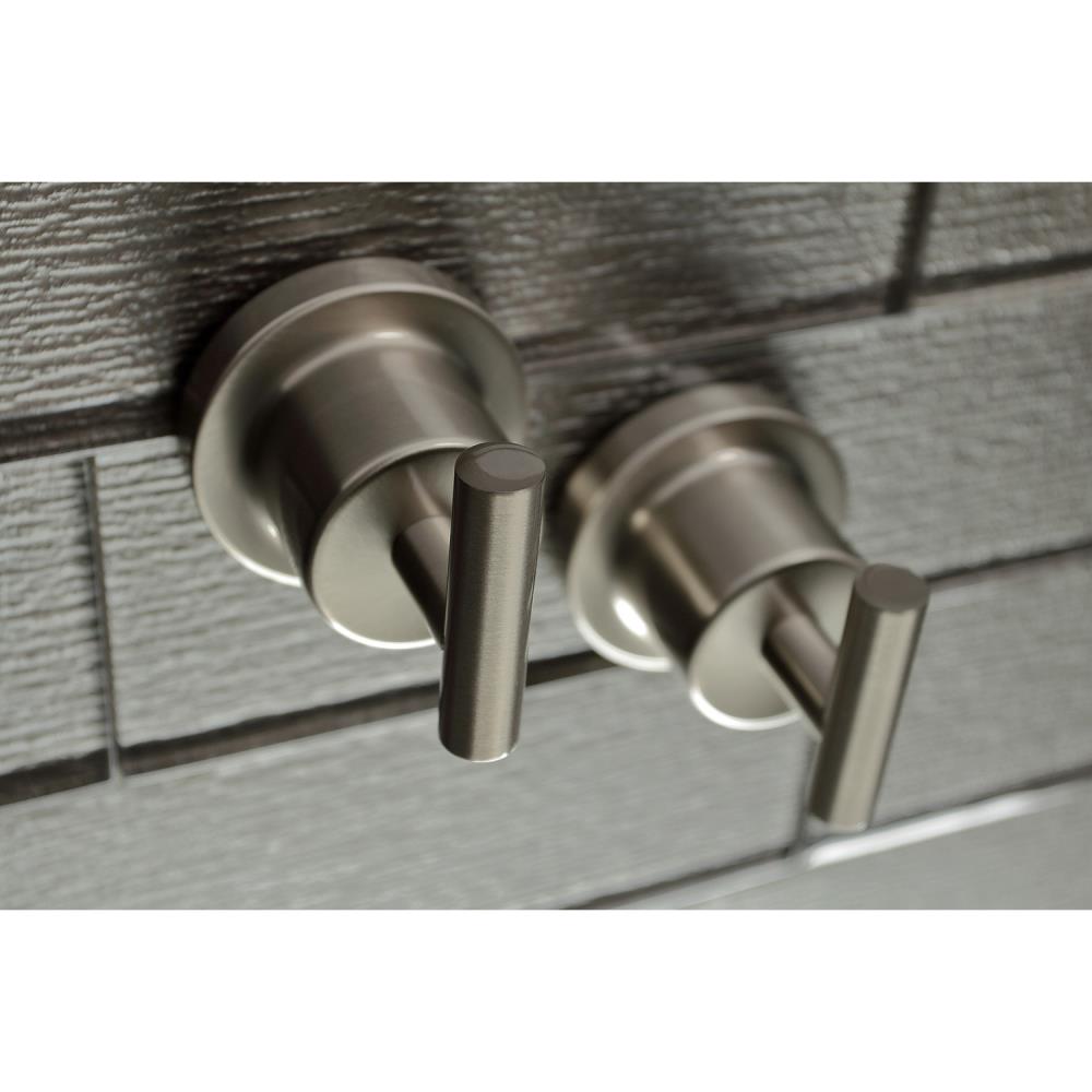 Kingston Brass 5-Piece Concord Brushed Nickel Decorative Bathroom Hardware  Set with Towel Bar, Toilet Paper Holder, Towel Ring and Robe Hook in the  Decorative Bathroom Hardware Sets department at