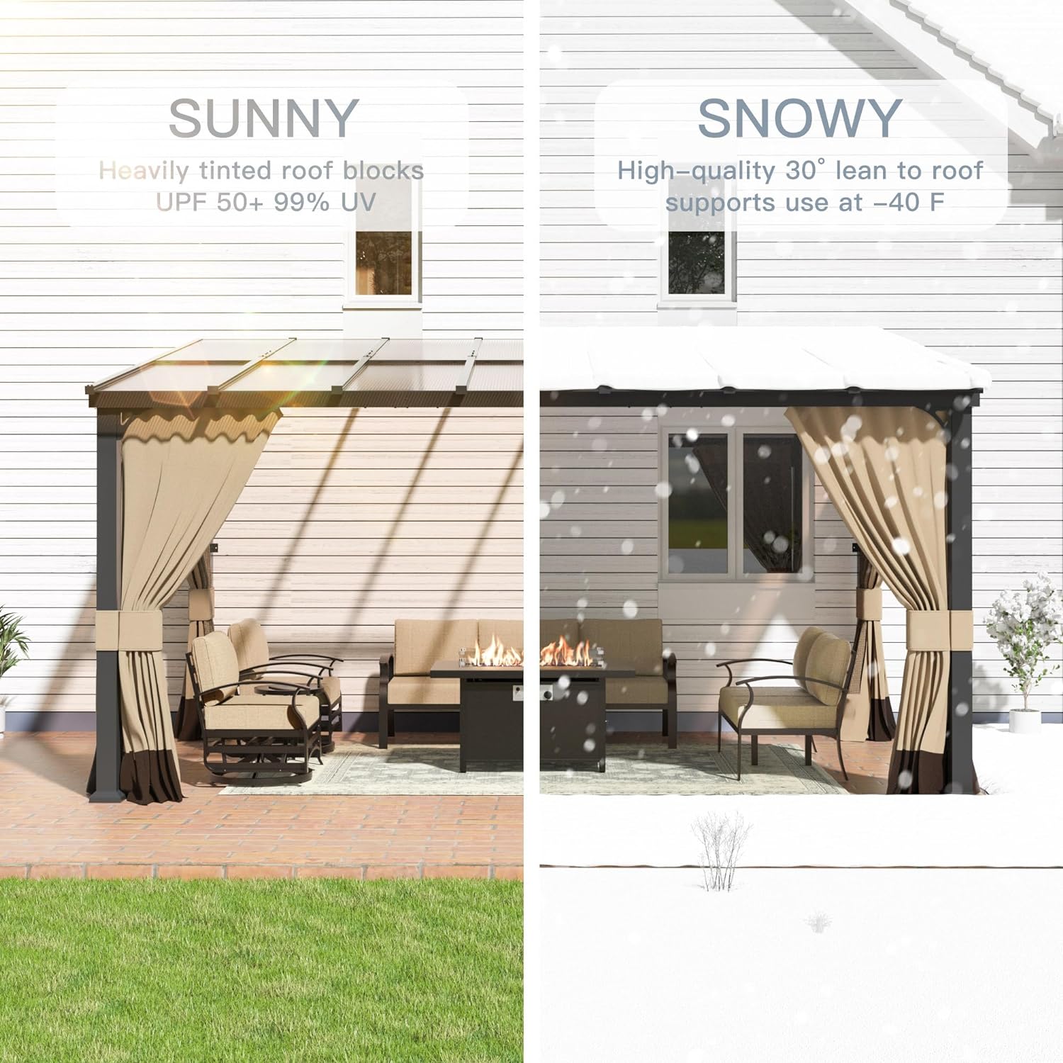ALAULM LS-1012WMGB-SAND Wood-Resin-Gazebos - View #8