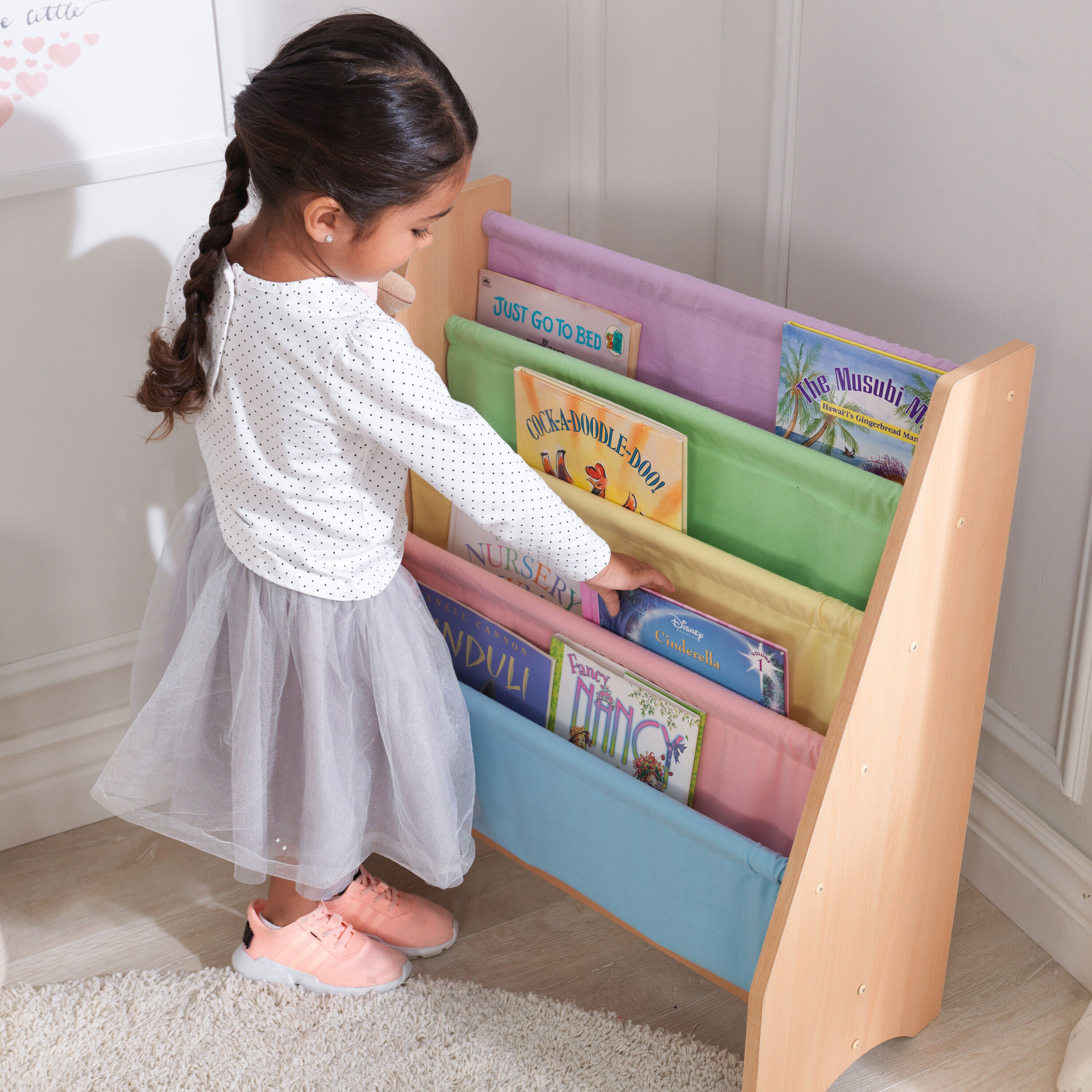 KidKraft Pastel 4-Shelf Bookcase (24-in W x 28-in H x 12-in D) in the ...