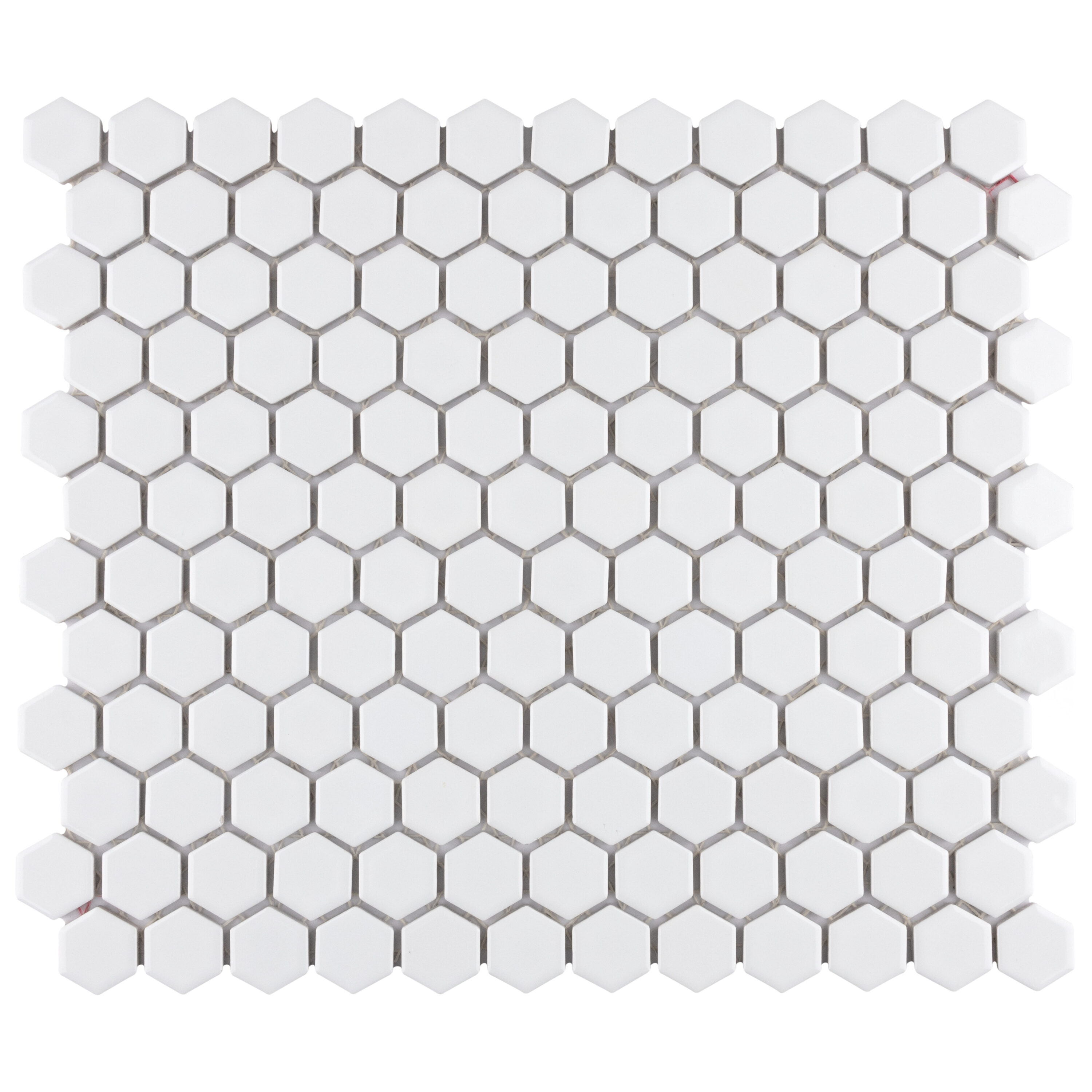 Affinity Tile FXLMHW Metro 1 in. Hex Glossy White 10-in x 12-in Glossy Porcelain Patterned Hexagon Mosaic Floor and Wall Tile (8.6-sq. ft/ Carton)