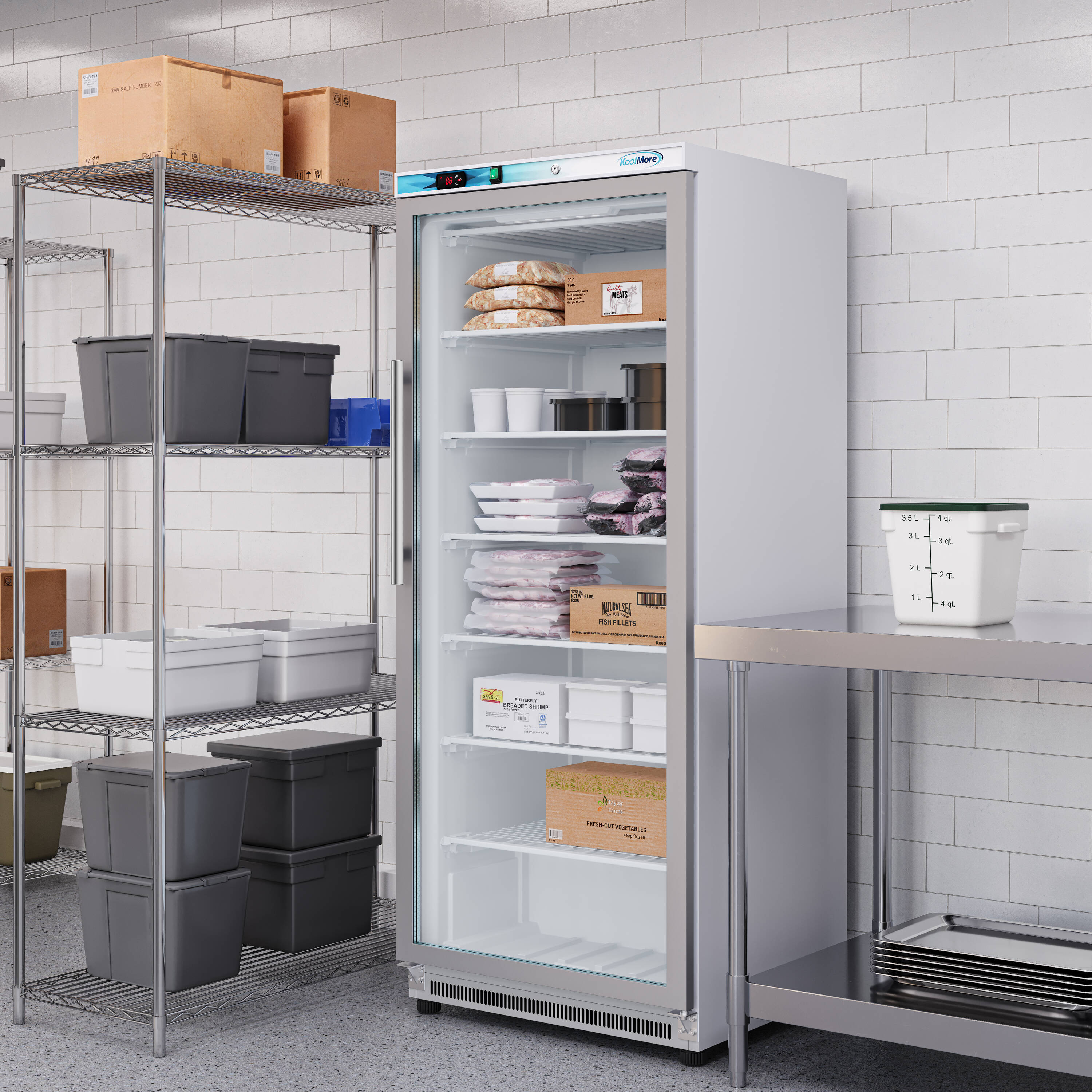 KoolMore LOW-KM-FMD20WGD Commercial-Freezers - View #3