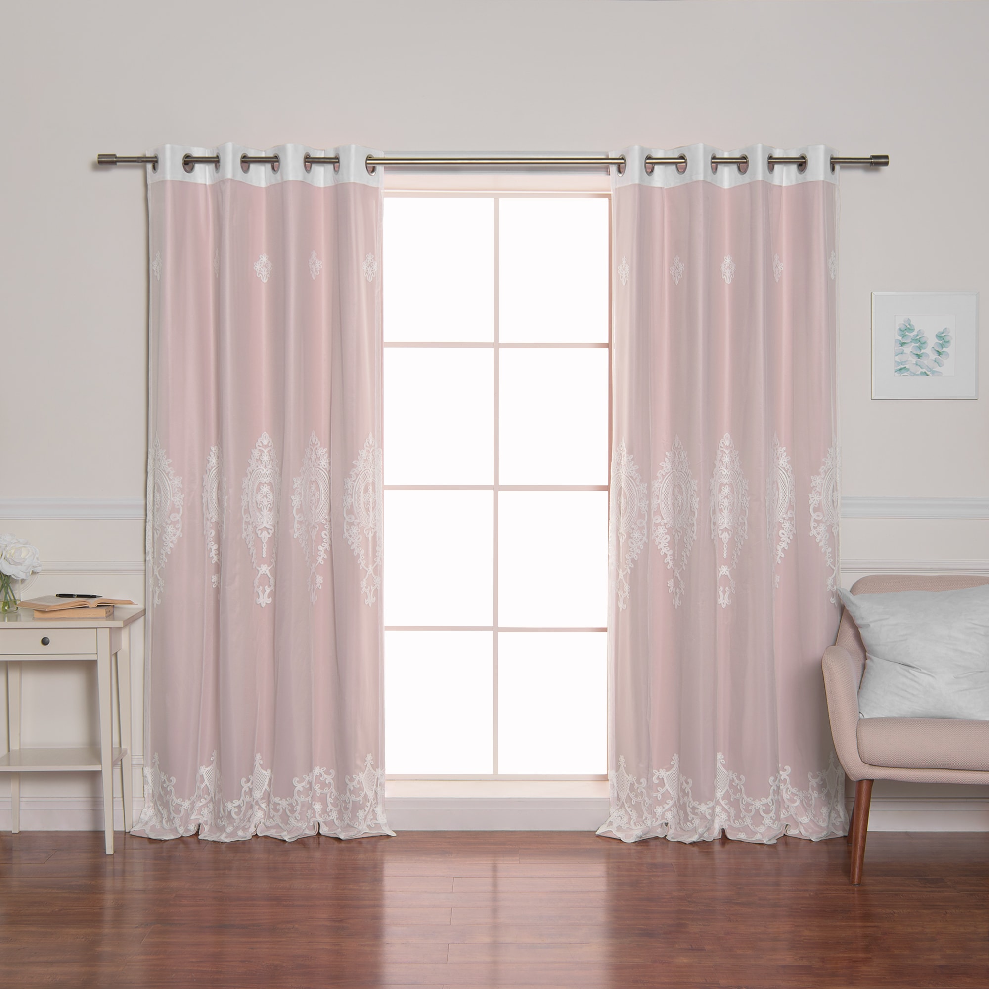 Best Home Fashion MM-DAMAS-84-DUSTYPK curtains - View #6