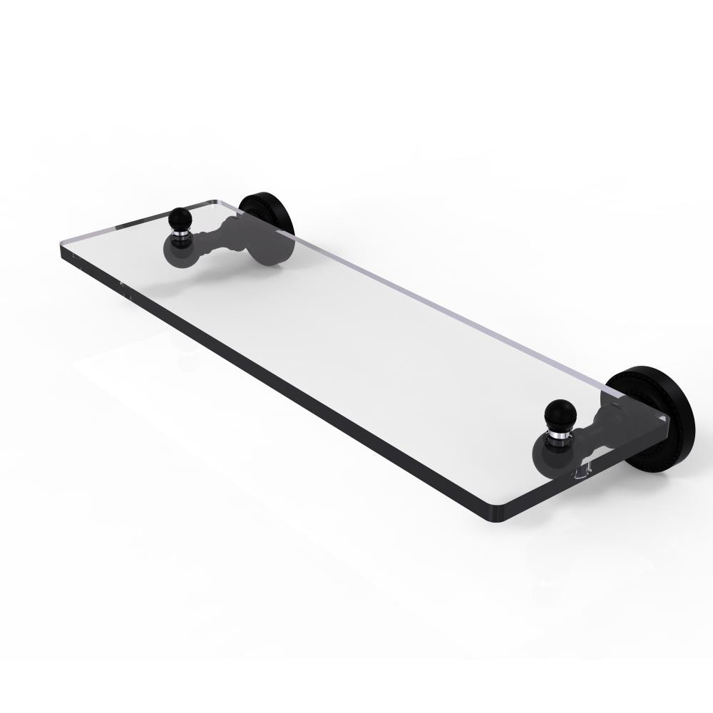 Allied Brass DT-1/16-BKM Dottingham Matte Black Wall mount Bathroom Shelf ( 16-in x 3-in x 5-in )