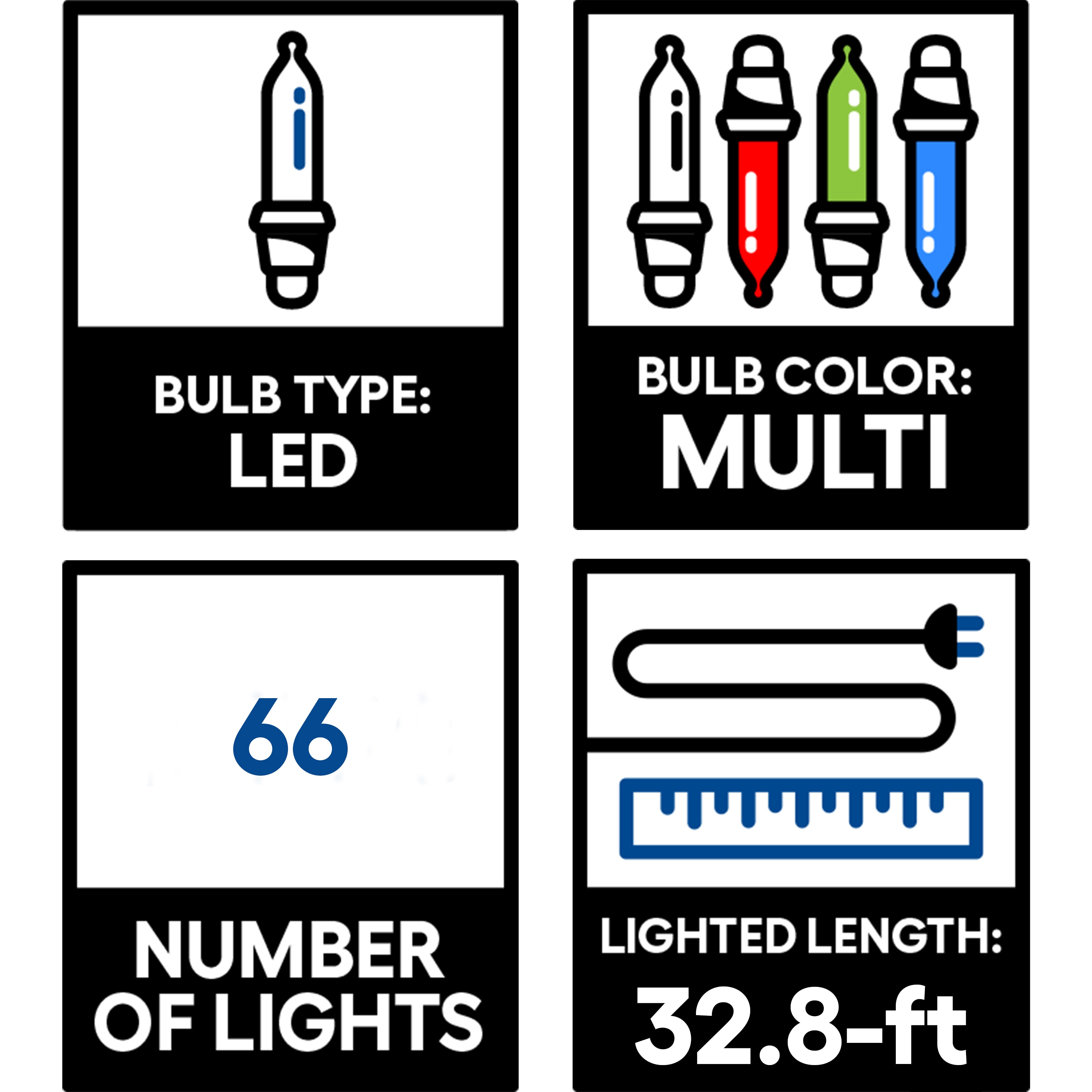 Avatar Controls 344-Count 11.8-ft Multi-function Multicolor LED Plug-In  Christmas String Lights Timer in the Christmas String Lights department at