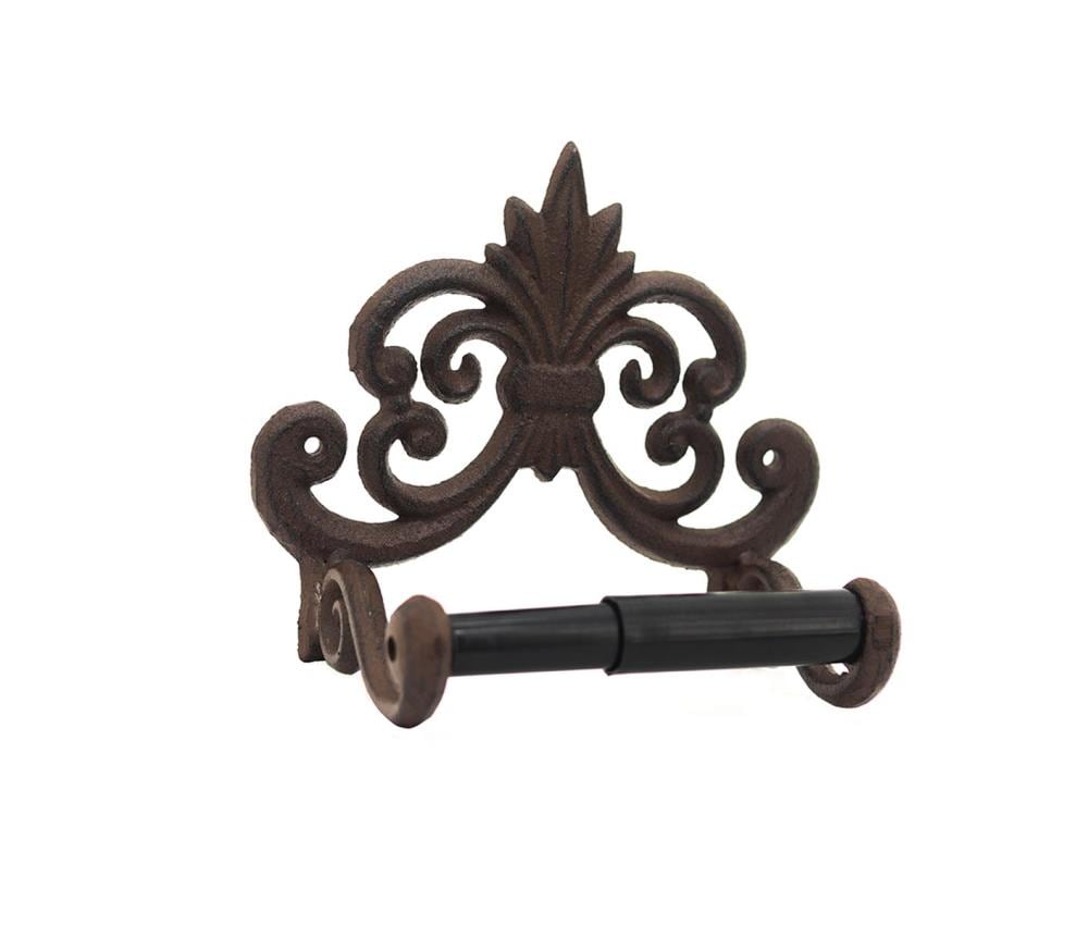 Parisloft Antique Brown Wall Mount Spring-loaded Toilet Paper Holder in the Toilet  Paper Holders department at