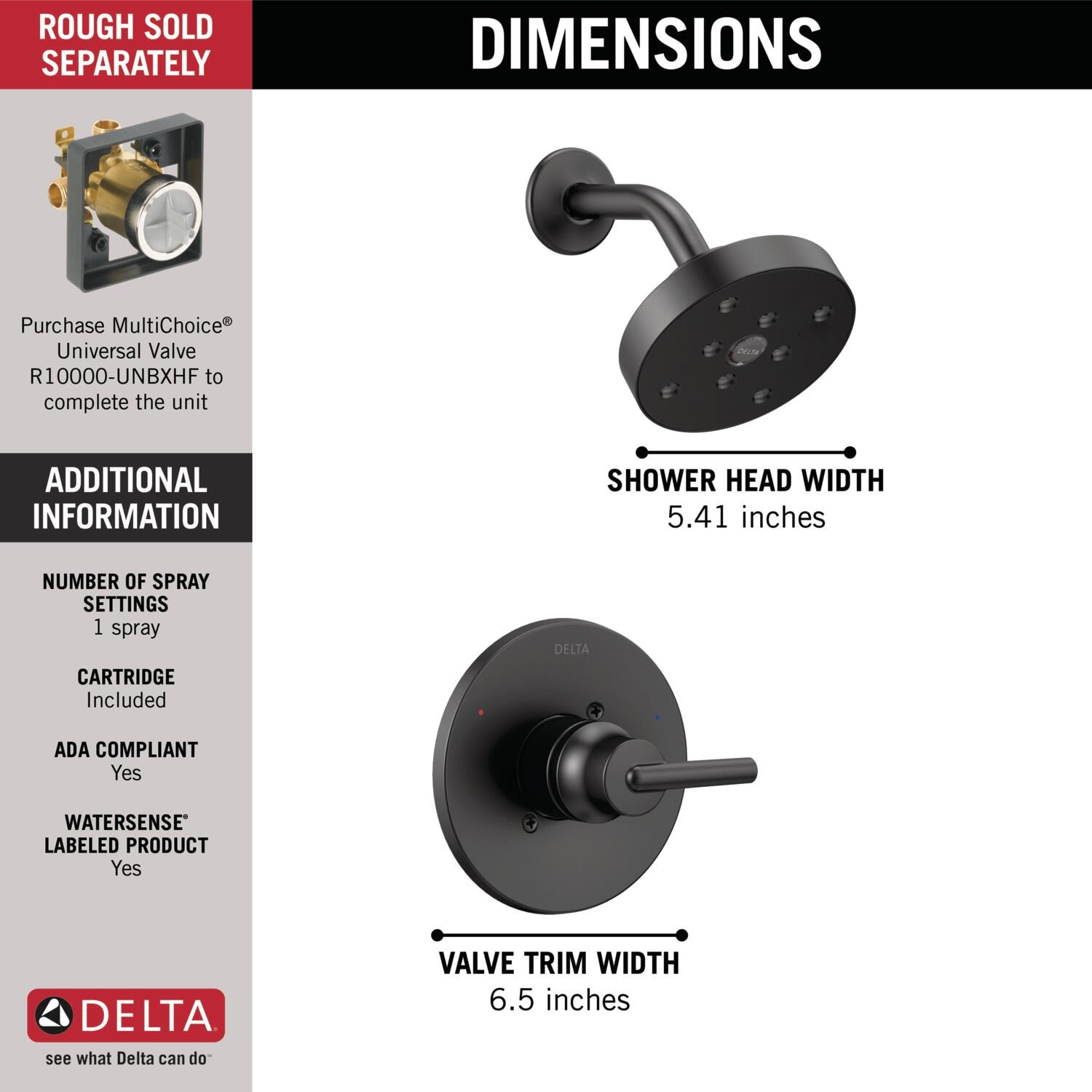 Delta T14259-BL Tub-Shower-Faucets - View #5