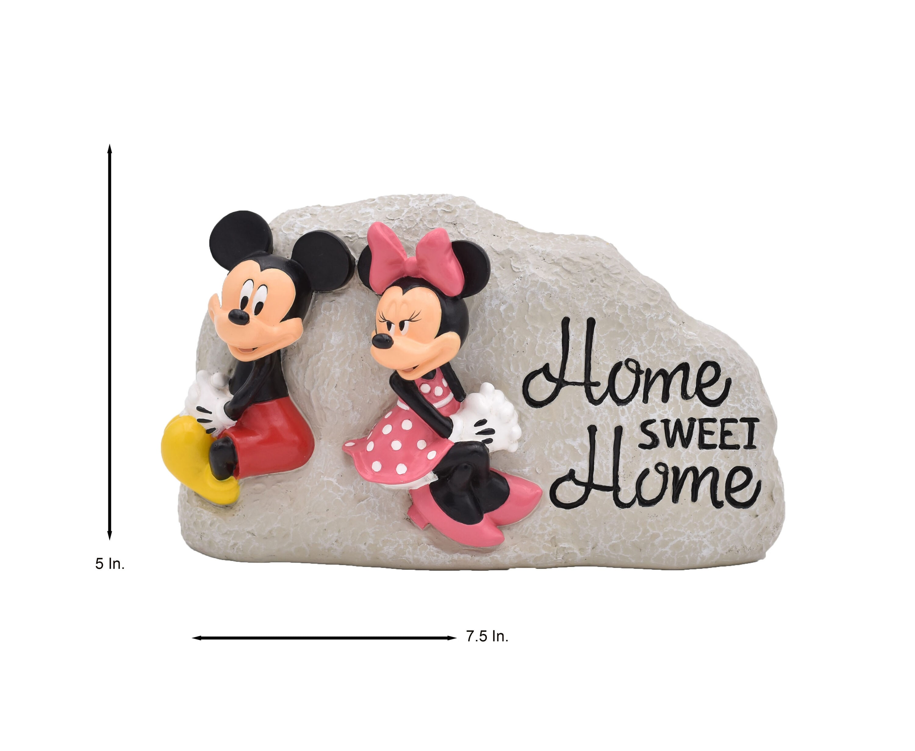 Disney Mickey and Minnie Mouse Hand Painted Cast Stone Garden Statue