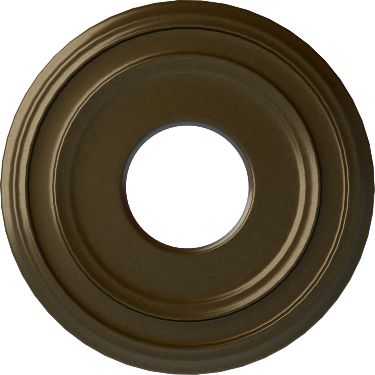 Ekena Millwork CM12CLBRS Classic 12.375-in W x 12.375-in L Painted Brass Polyurethane Whole Ceiling Medallion