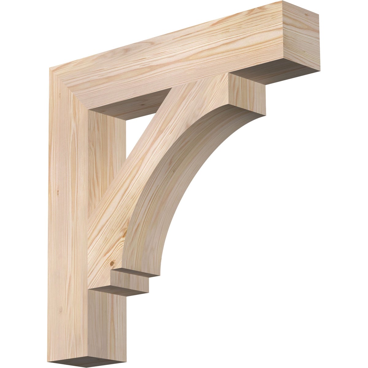 Ekena Millwork BKT06X30X30IMP05SDF Imperial Block Smooth 5-1/2-in x 30-in x 30-in Douglas fir Brown Wood Standard bracket