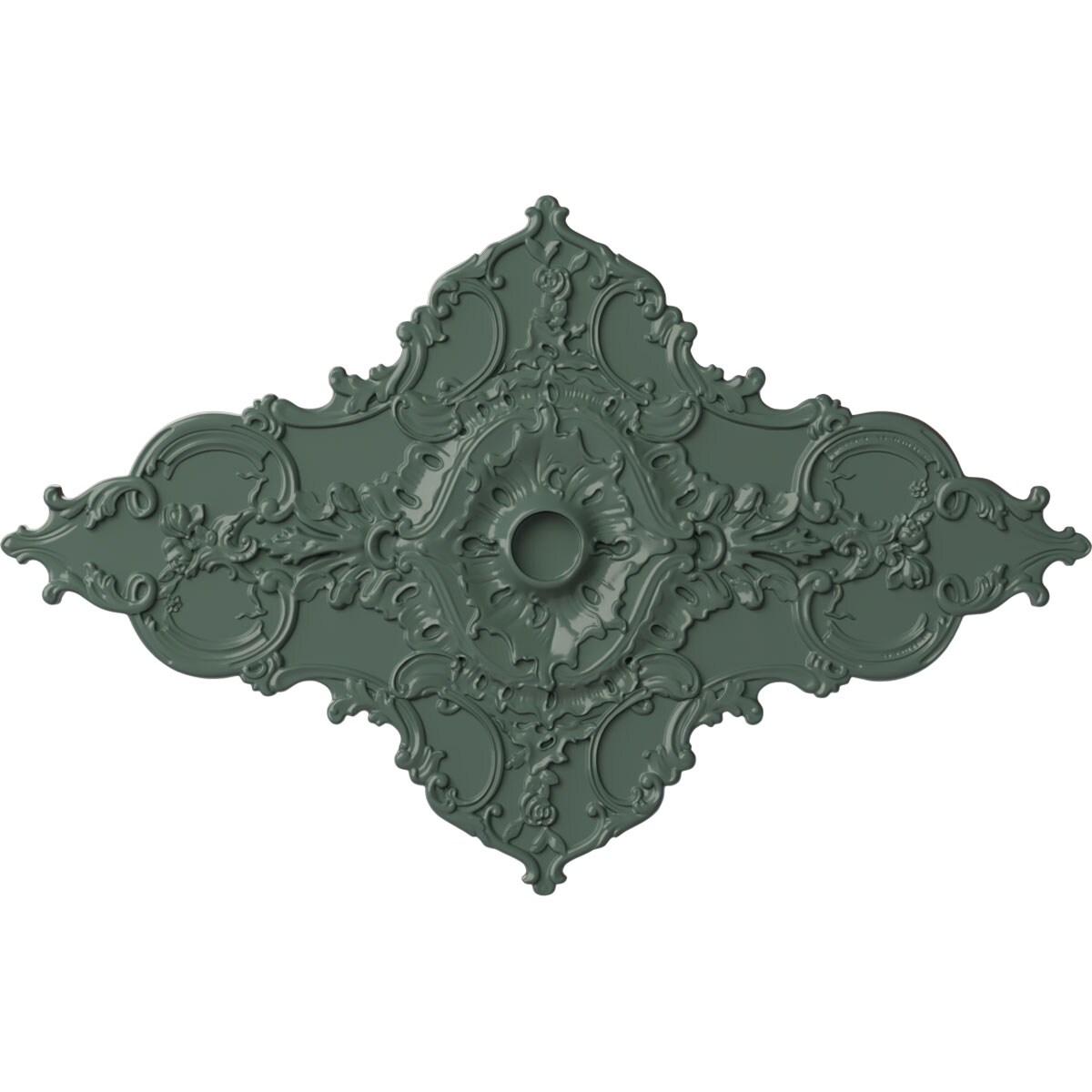 Ekena Millwork CM70X43MLCBF Melchor Diamond 67.25-in W x 43.325-in L Painted Cloud Burst Polyurethane Whole Ceiling Medallion