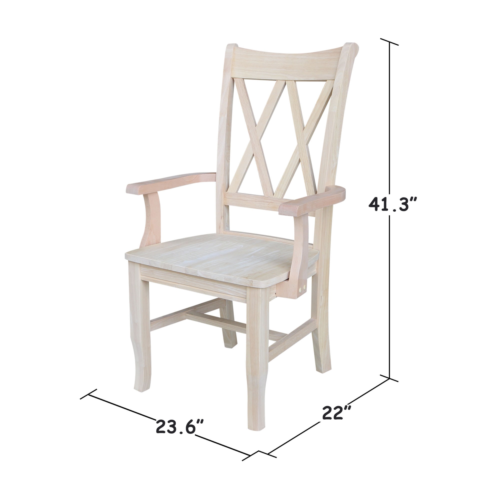 Chiavari High Cross Back Side Chair in Classic Brown Wood