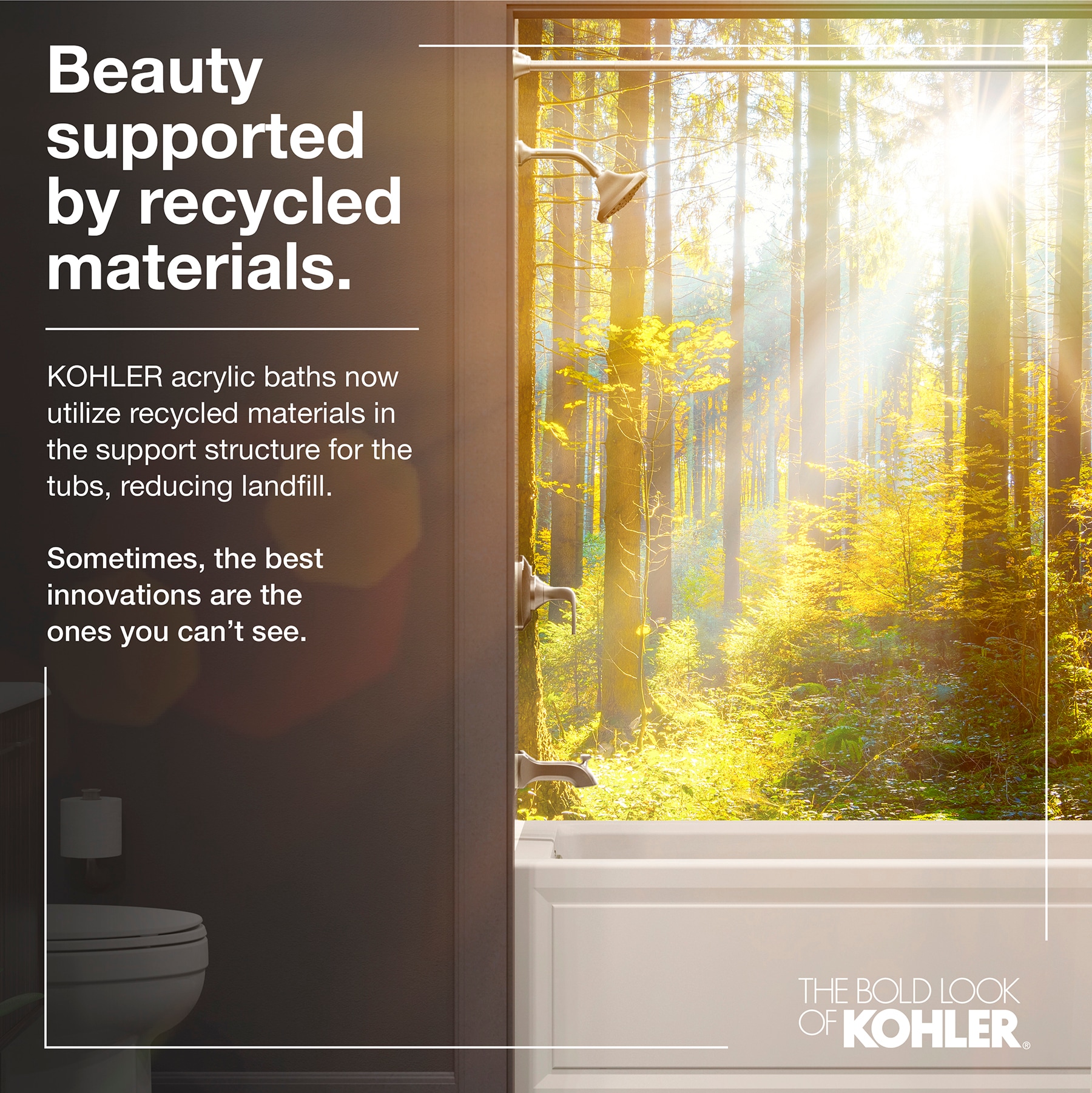 KOHLER Underscore 36-in x 66-in White Acrylic Drop-In Soaking Bathtub (Reversible  Drain) in the Bathtubs department at