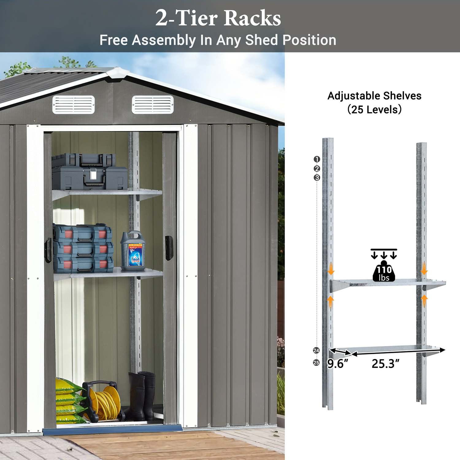 SINOFURN SYA010305WD Metal-Storage-Buildings-Sheds - View #6