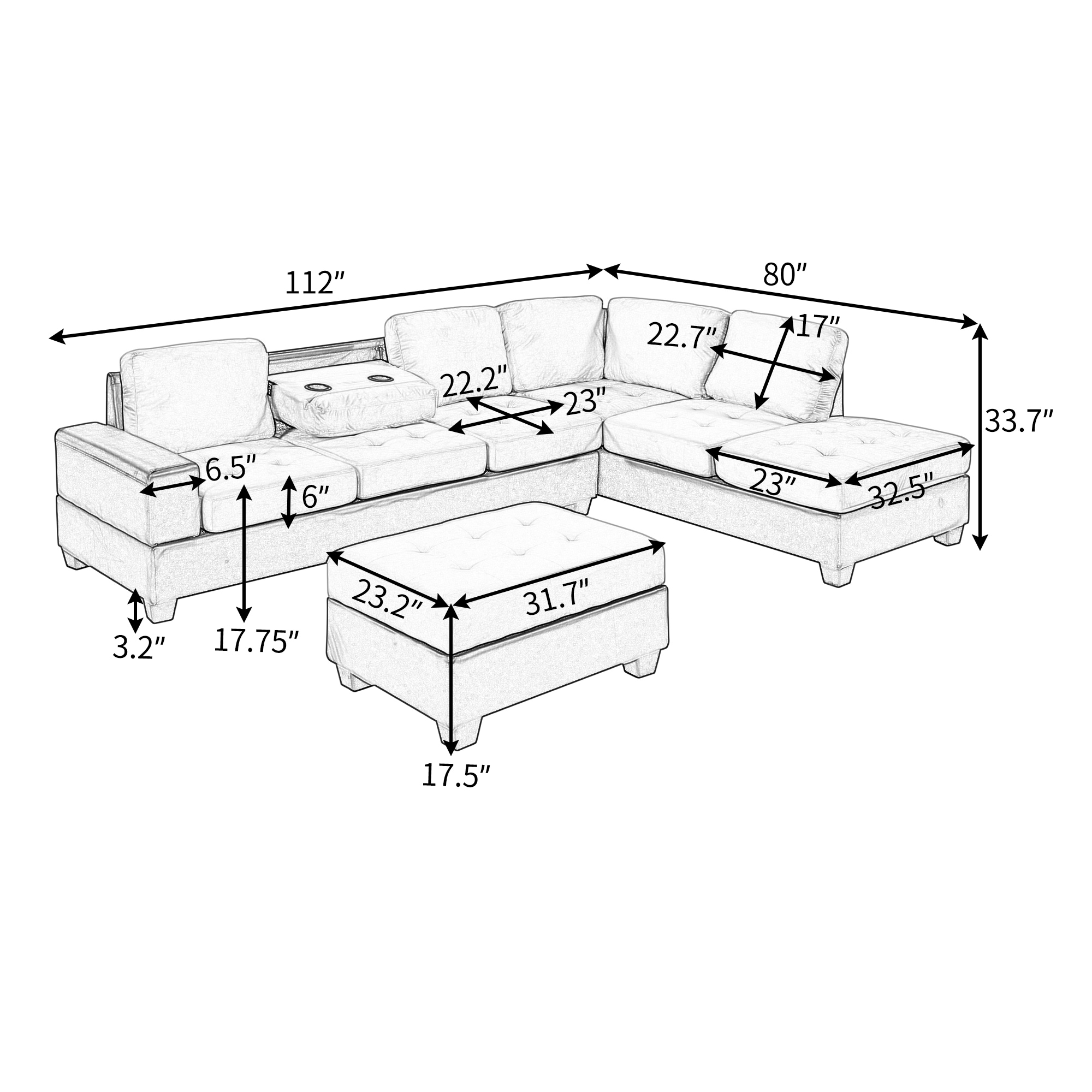 CASAINC OR-SG000410AAA Living-Room-Sets - View #4