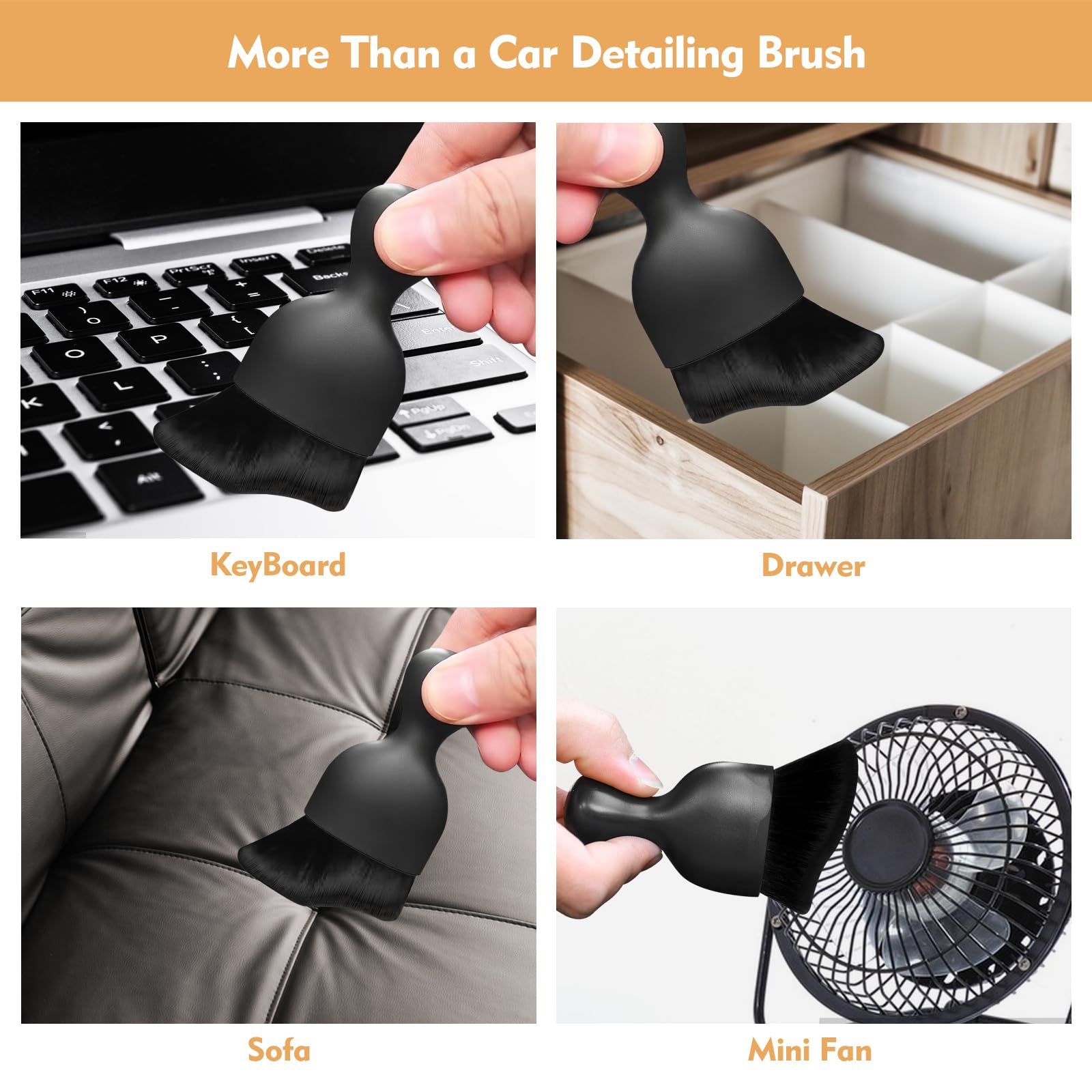 LAIFUCAM Car Interior Cleaning Brush Ultra Soft Bristles Auto Detailing ...