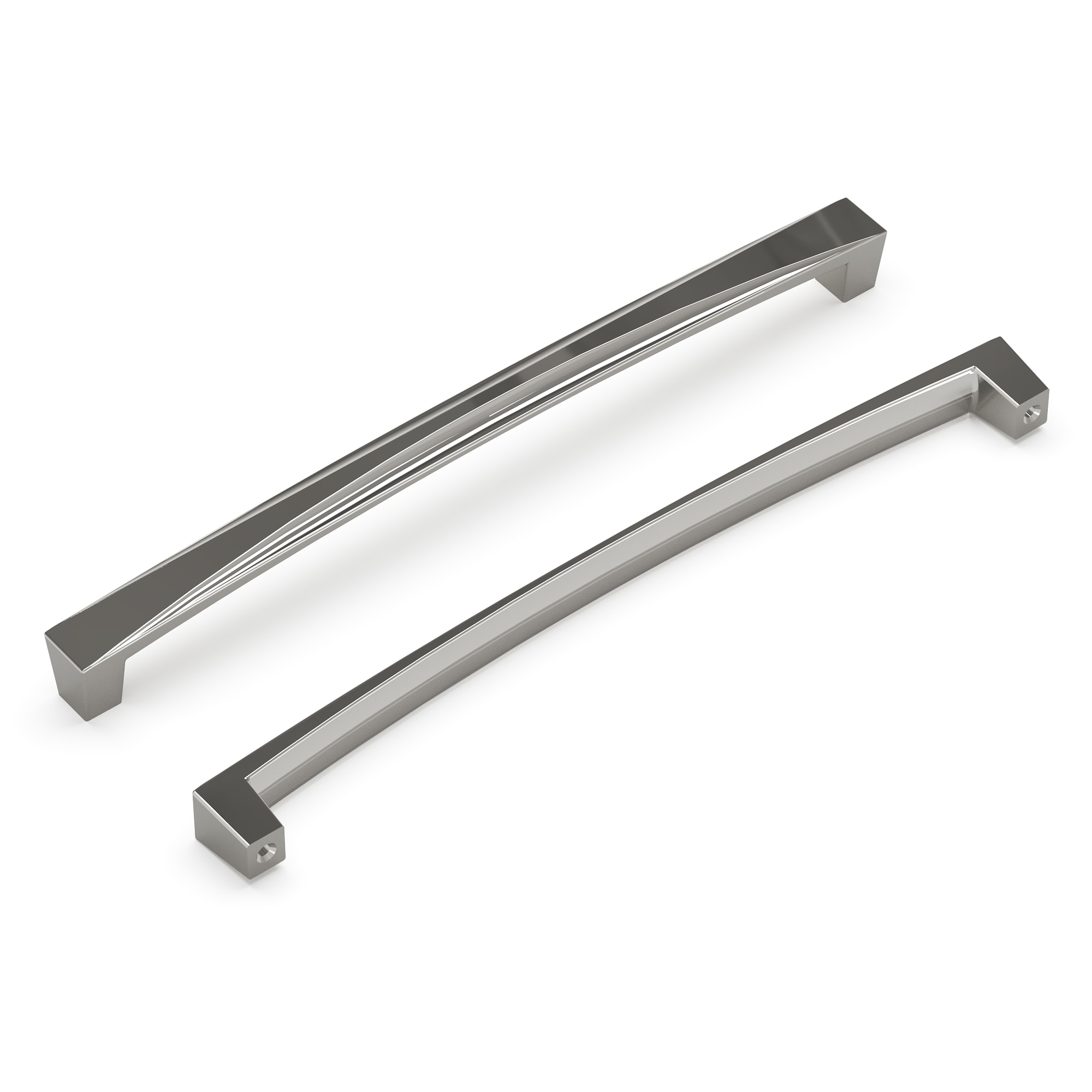 Hickory Hardware H076134-CH-5B Crest 8-13/16-in , 224mm Center to Center Chrome Rectangular Handle 5 -Pack