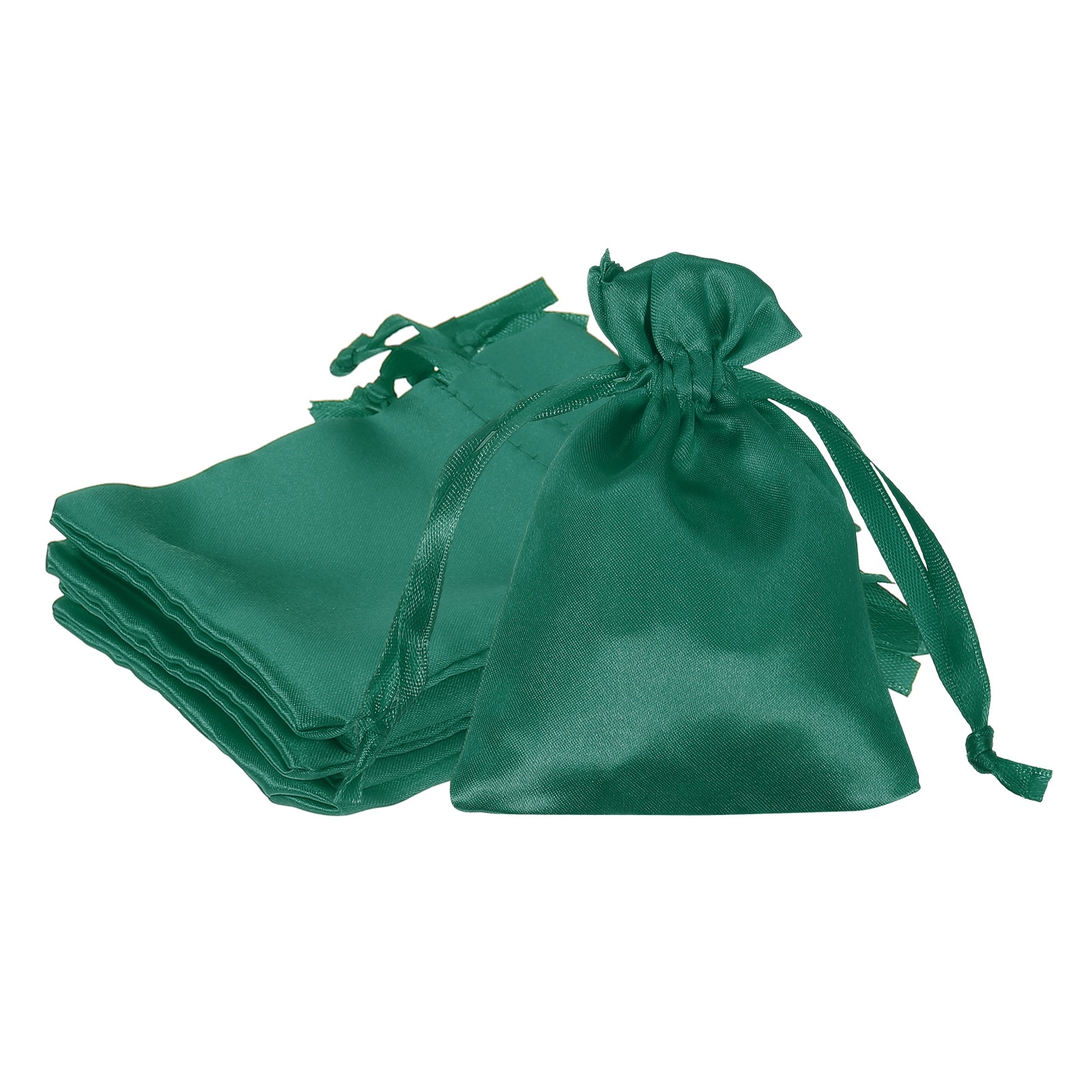 PATIKIL 3 x 4 Inch Satin Bags with Drawstring 6pcs Silk Drawstring Gift Bag Wedding Favor Pouch for Jewelry Candy Christmas Party Graduation Birthday Easter Green #S26051100UX7300
