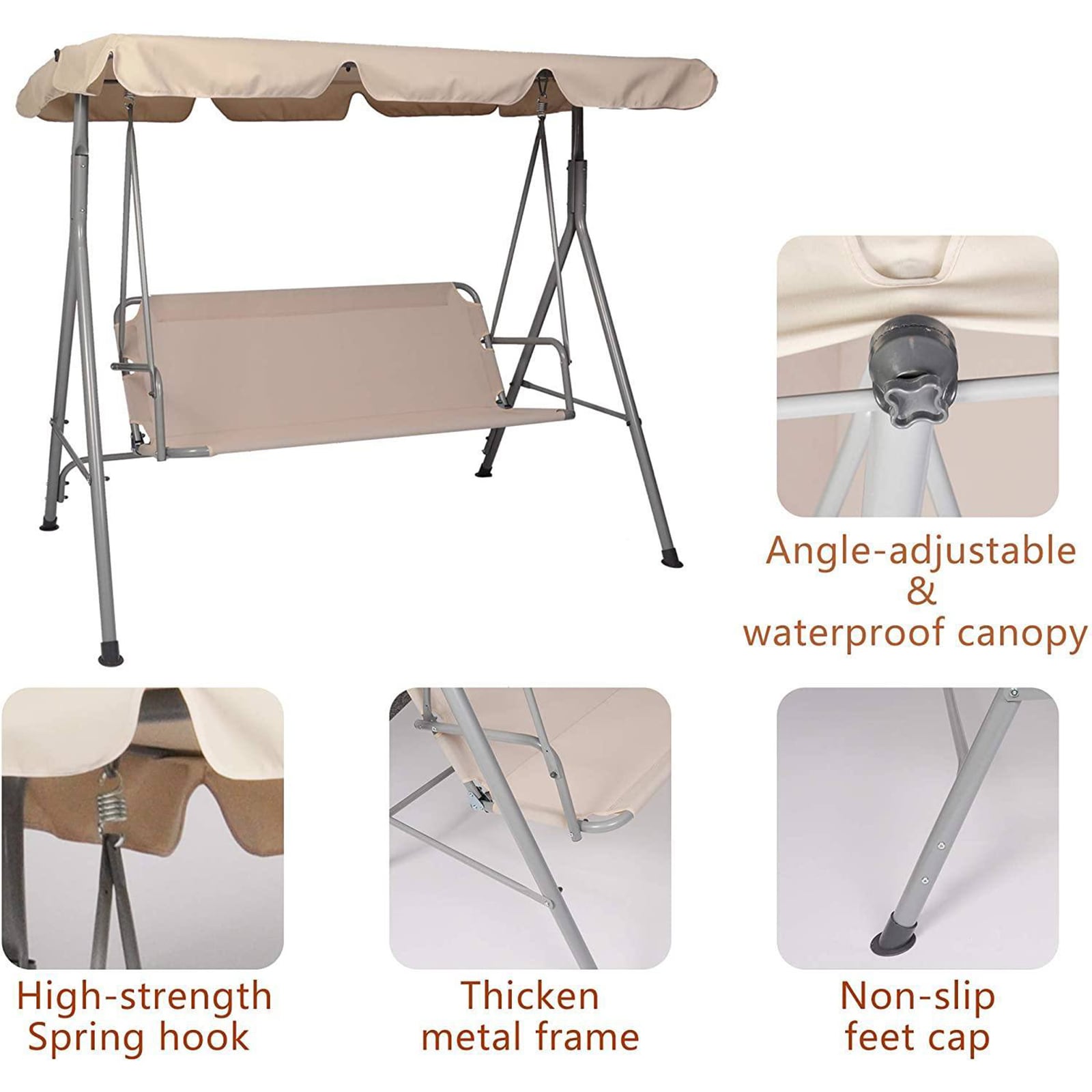WELLFOR OUZ65873 Swing-Gliders - View #3