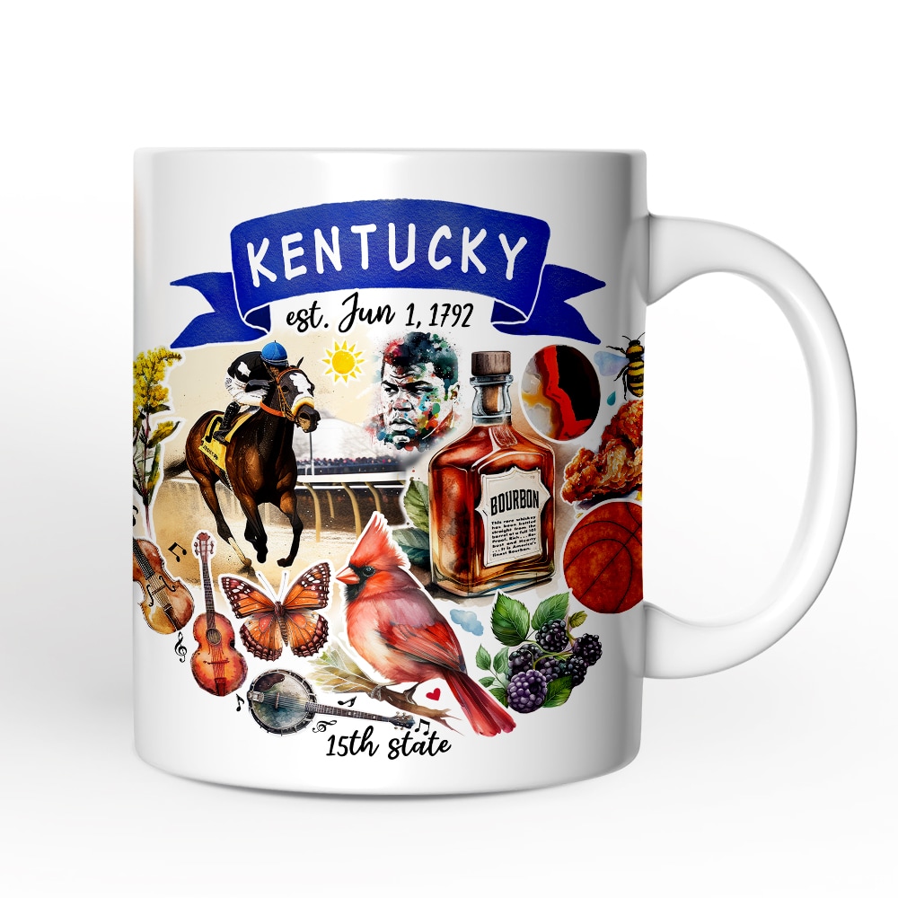 OrnamentallyYou Artistic Kentucky State Themes and Landmarks Mug #NPCM263