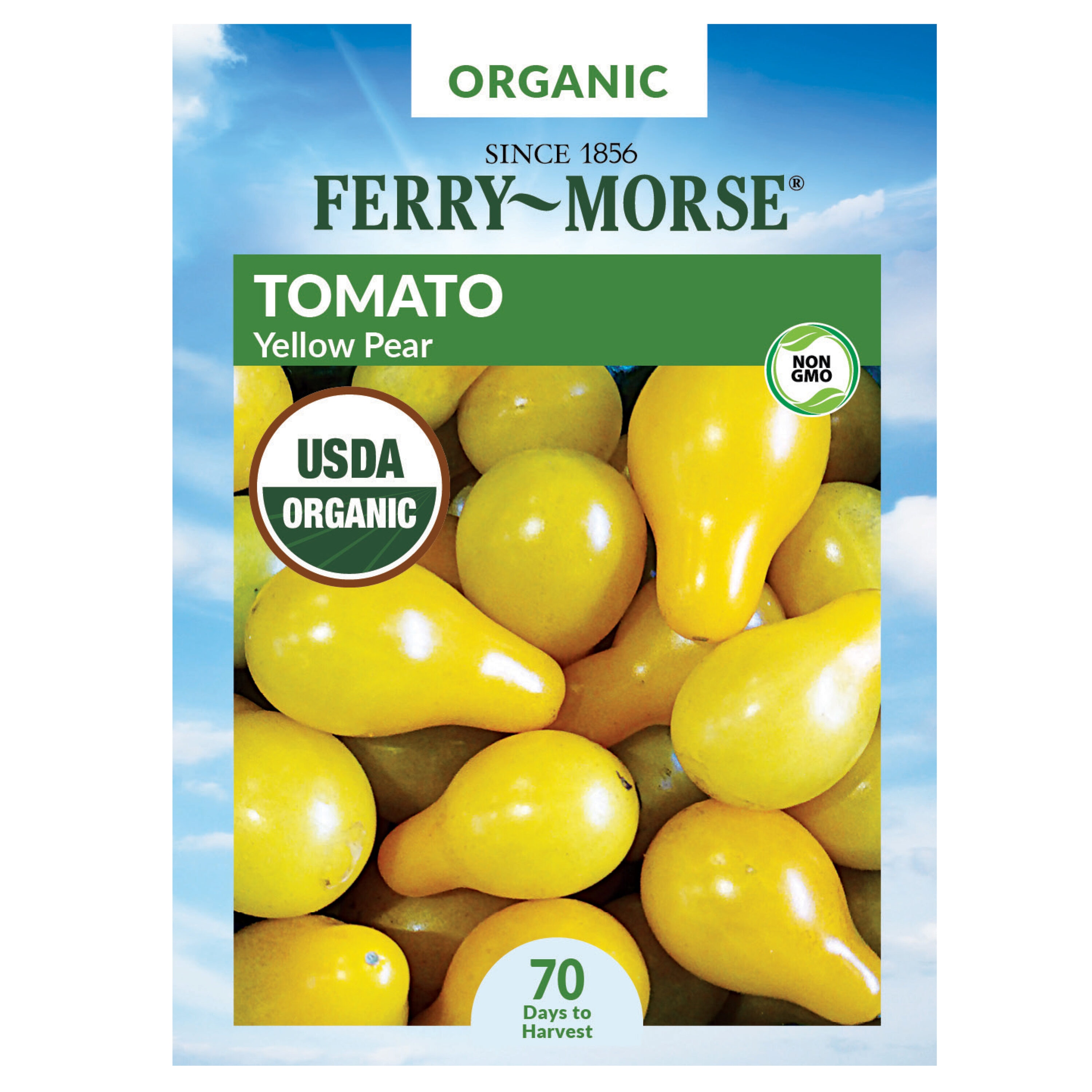 Ferry-Morse 914488.299.644569 Organic Tomato Pear Yellow Organic Vegetable Seeds 0.15 Gram(s)