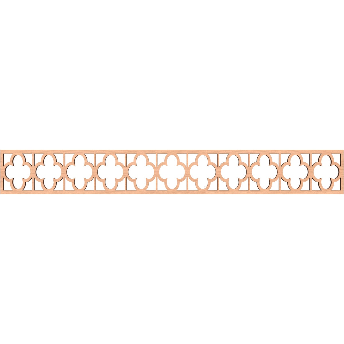 Ekena Millwork MLDB06X46WDLAL Woodall Fretwork Flat Trim 6-in x 3.86-ft Alder Brown Unfinished 2155823 Pierced Wall Panel Moulding