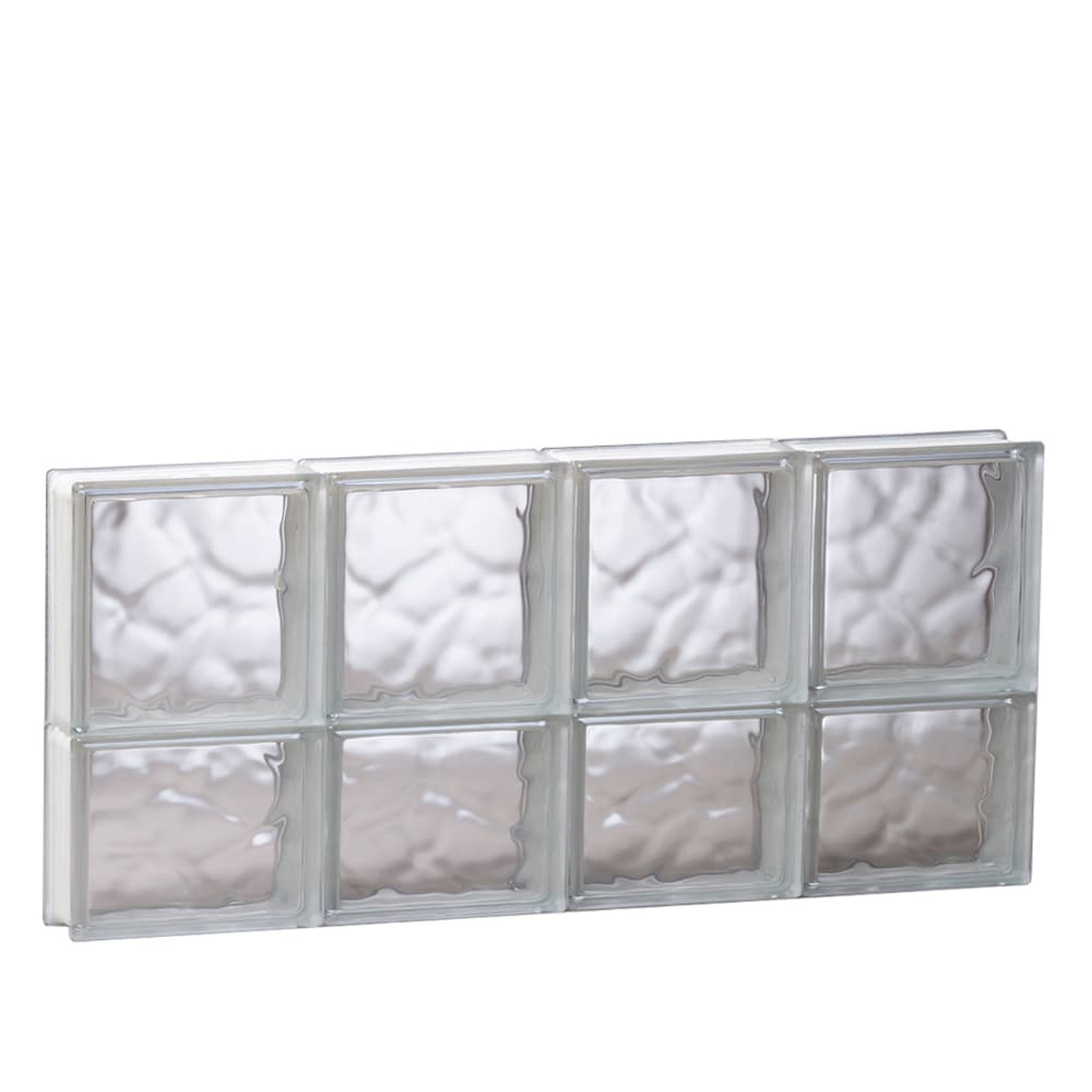 REDI2SET Wavy Glass 31-in X 13.5-in Frameless Replacement Glass Block ...