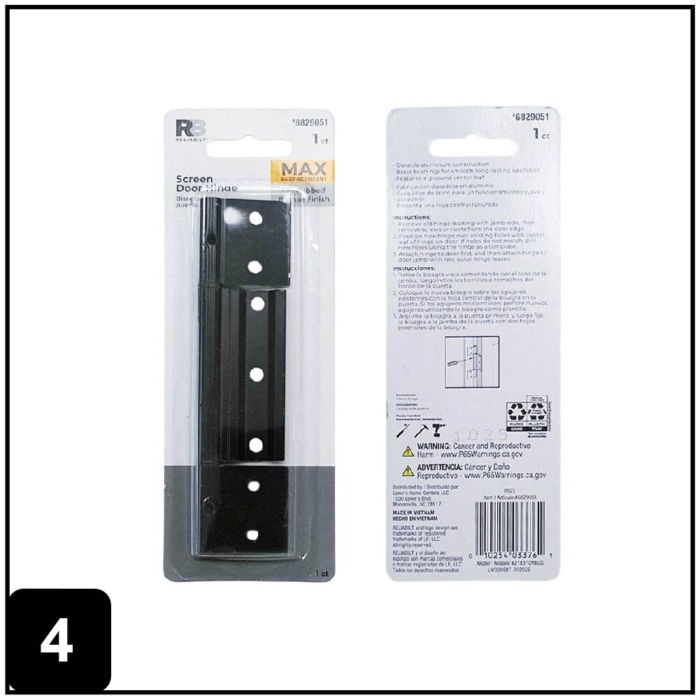 RELIABILT 27837ORBLG Entry-Door-Hinges - View #5