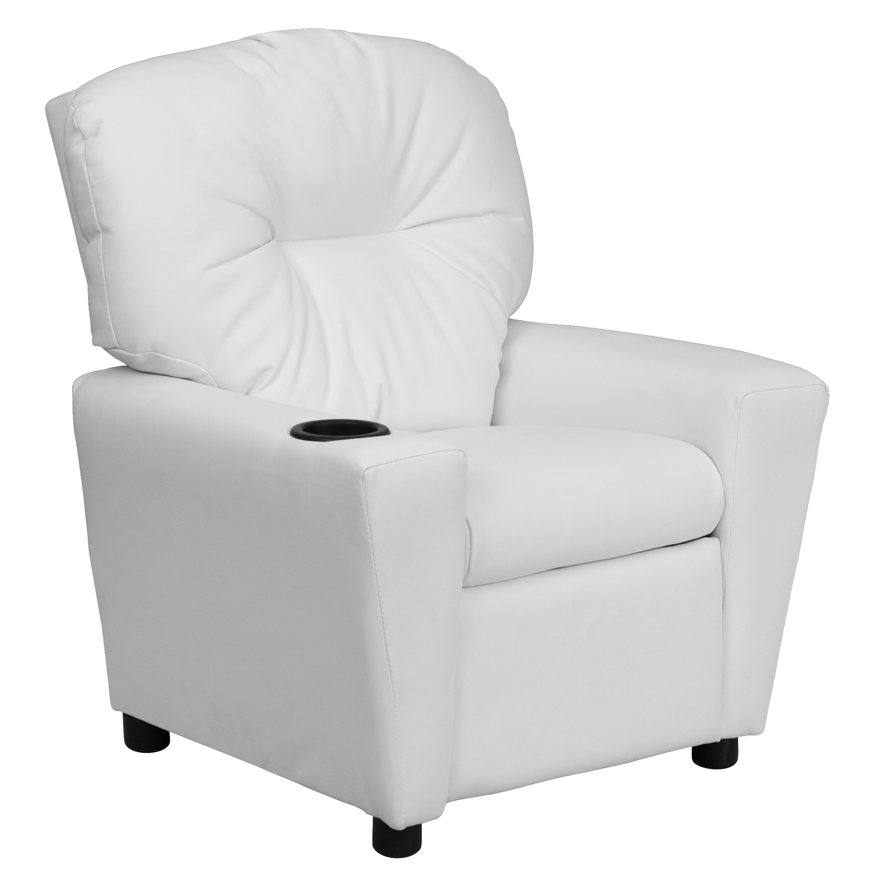Flash Furniture 847254017985 28-in White Vinyl Upholstered Kids Accent Chair