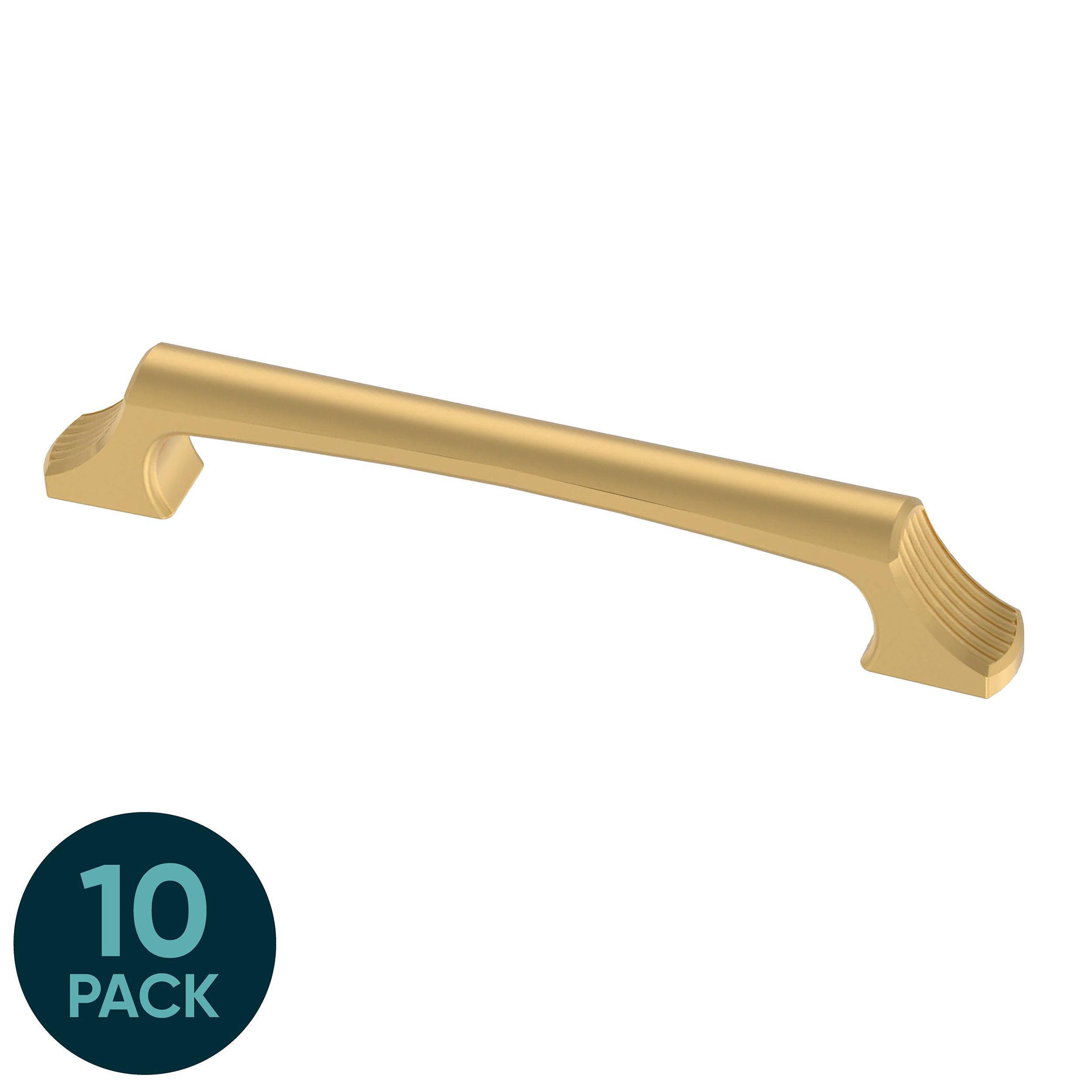 Origin 21 P46412W-117-K1 Sorley 5-1/16-in , 128mm Center to Center Brushed Brass Arch Handle 10 -Pack