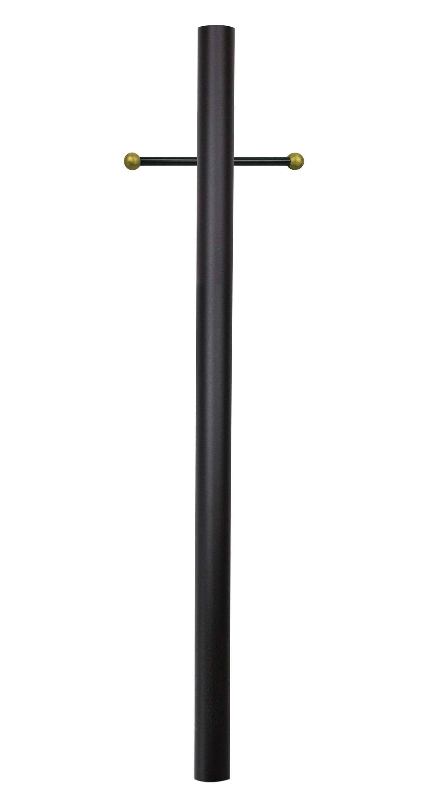 Solus 7-BK Cross Arm Included Direct Burial 84-Inches Black Modern/contemporary Outdoor Pole